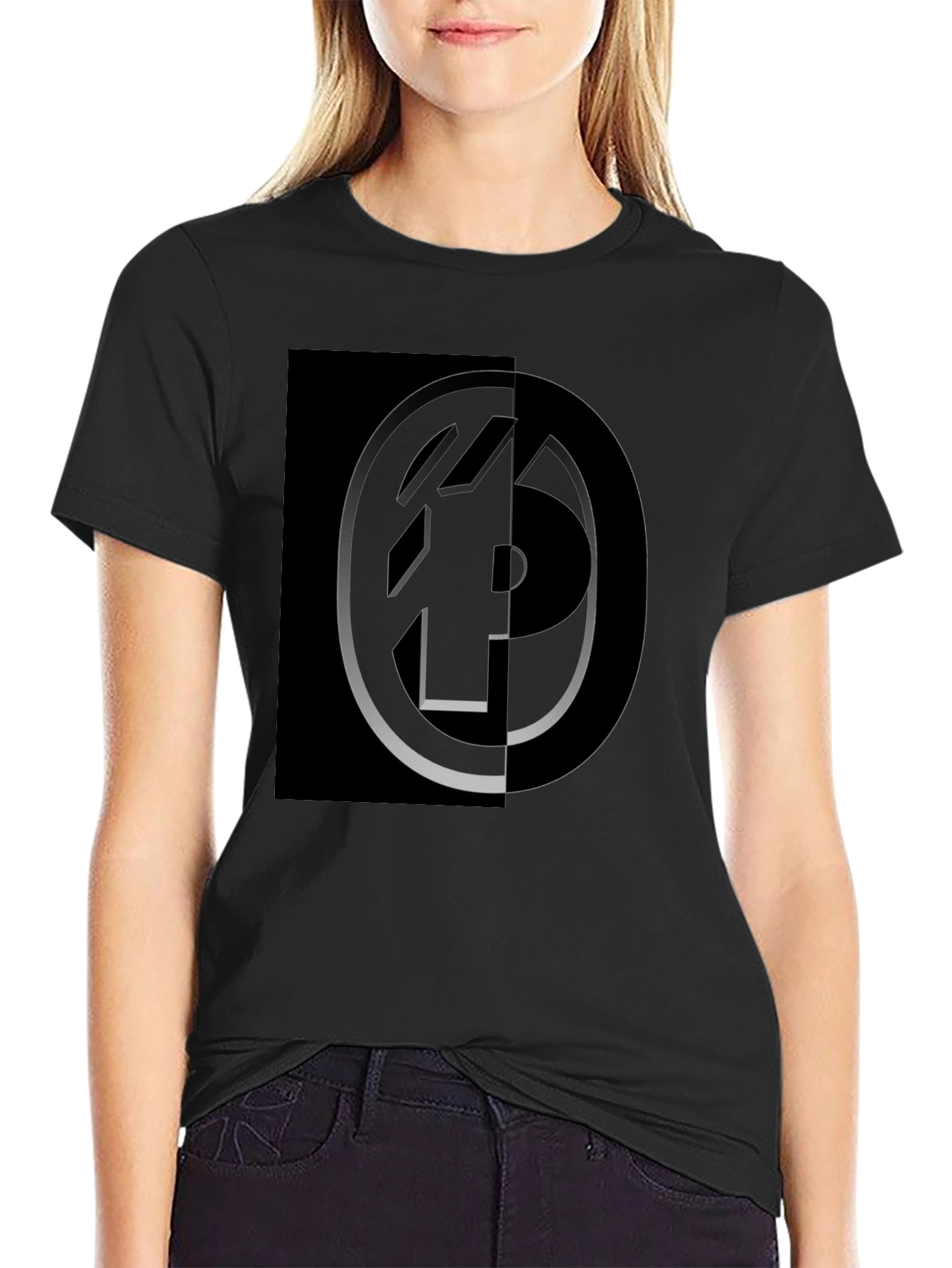 Modern Graphic Black T-Shirt