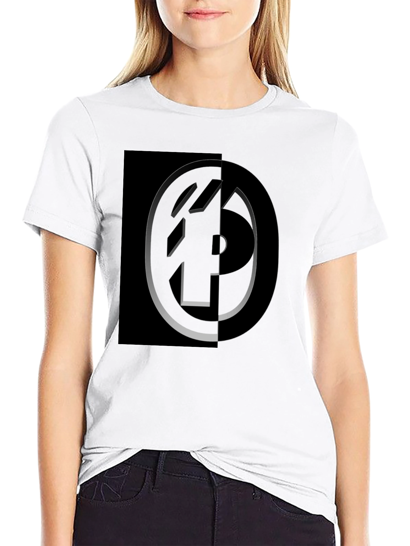 Modern Graphic Black T-Shirt