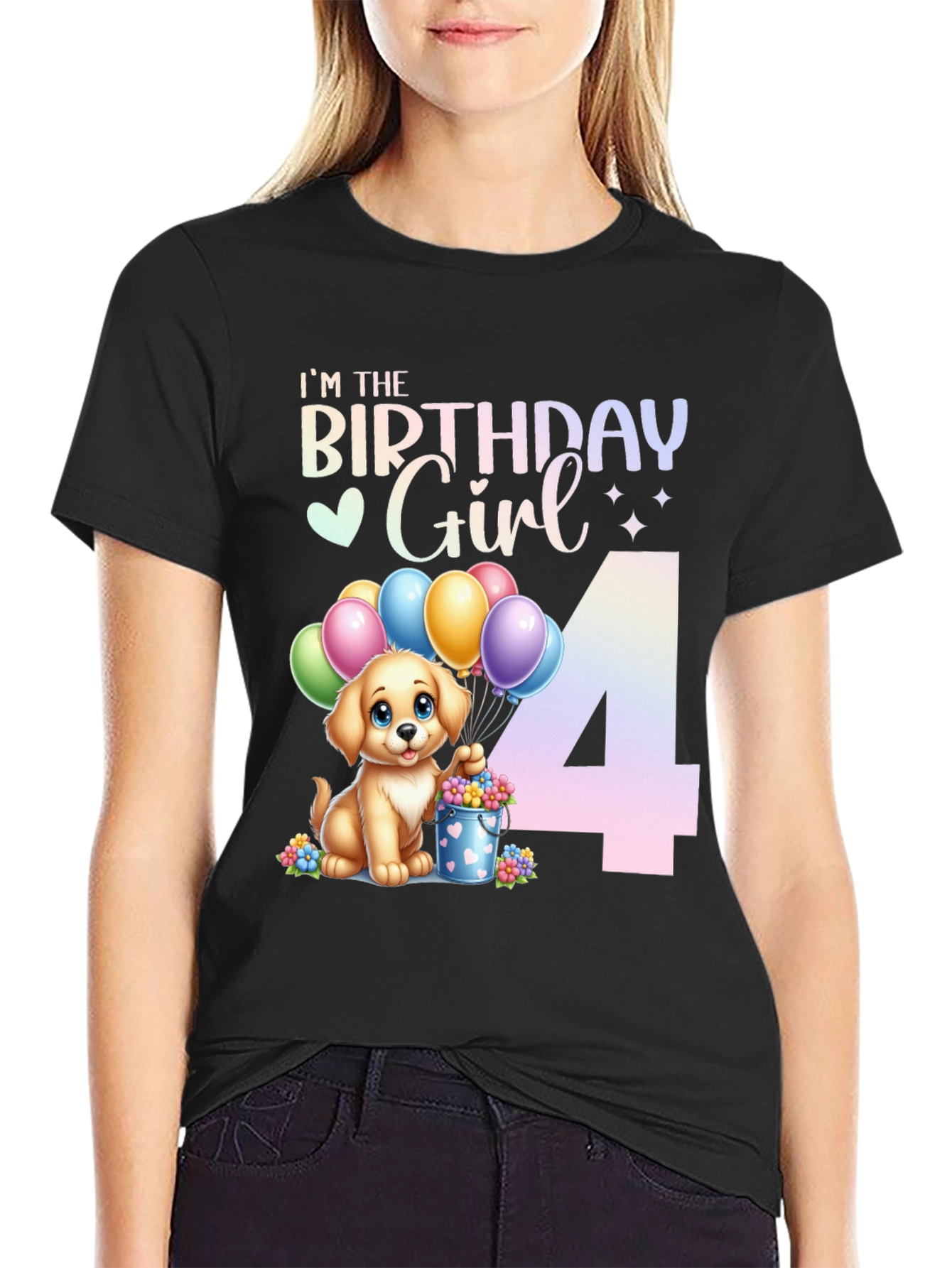 Birthday Girl 4th Birthday T-Shirt