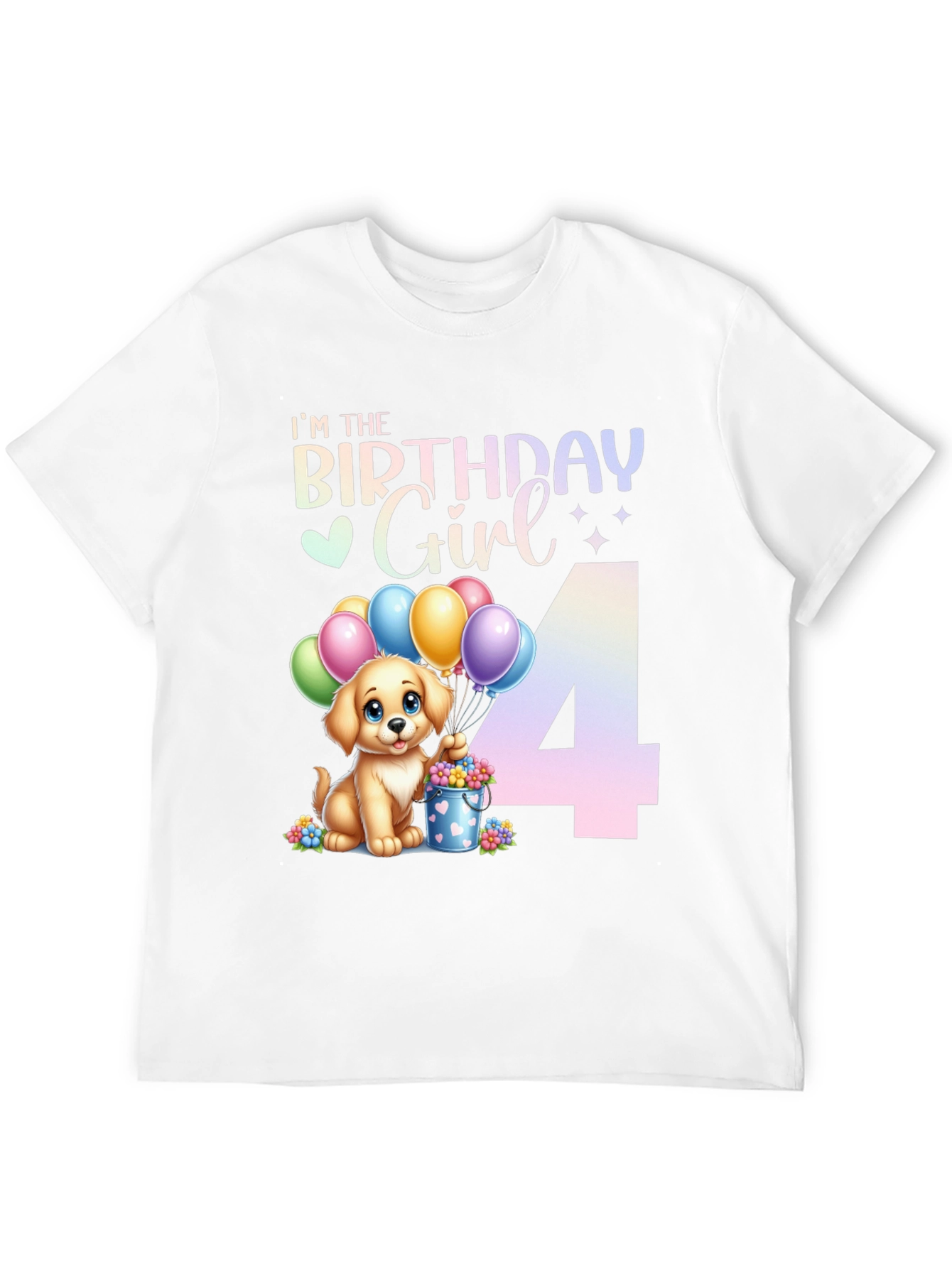 Birthday Girl 4th Birthday T-Shirt