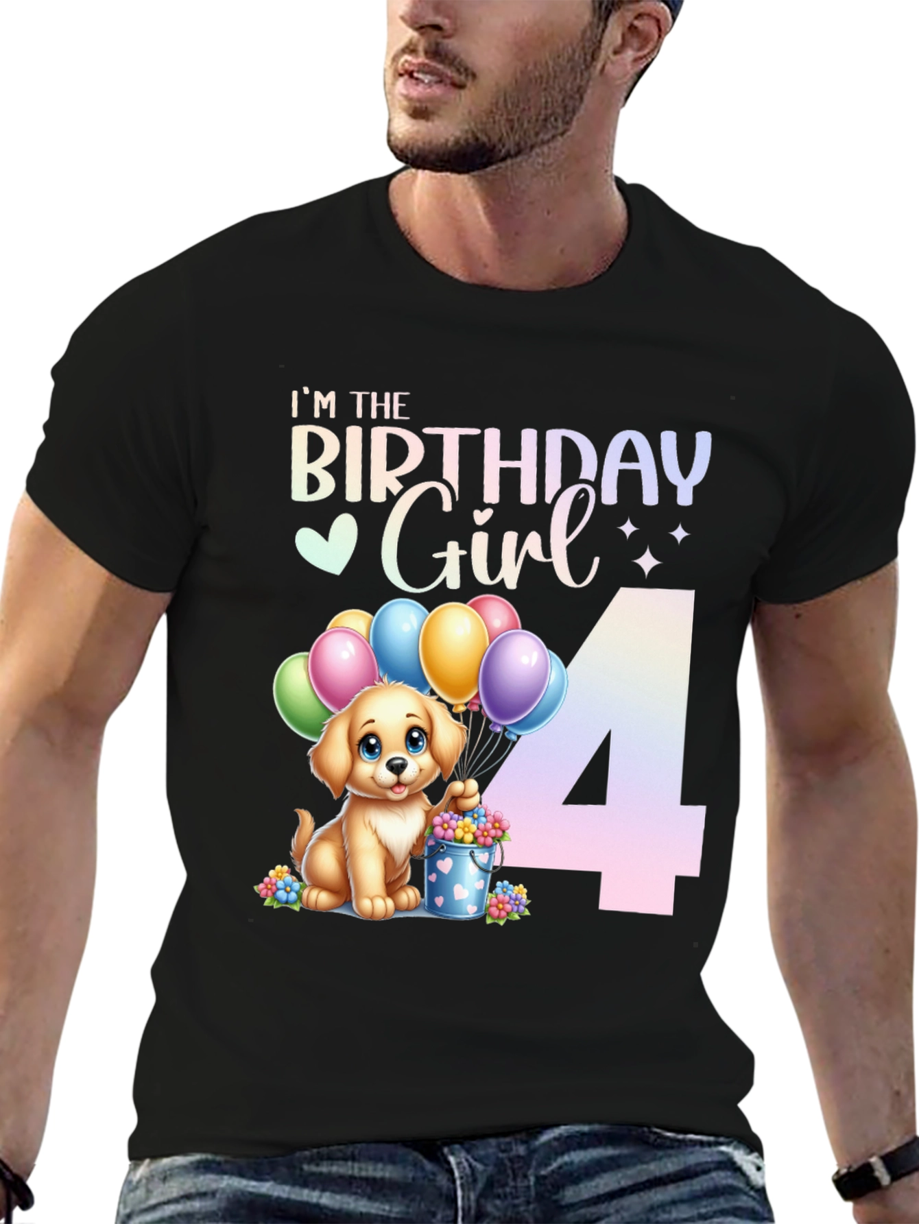 Birthday Girl 4th Birthday T-Shirt