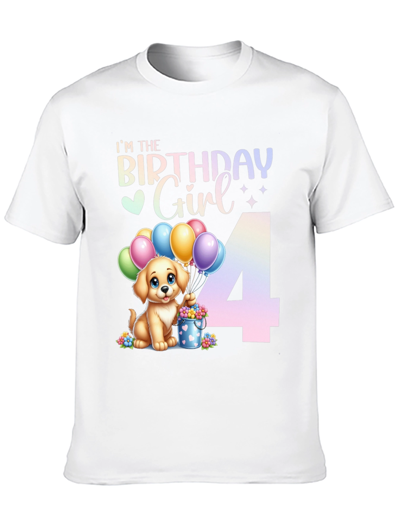Birthday Girl 4th Birthday T-Shirt