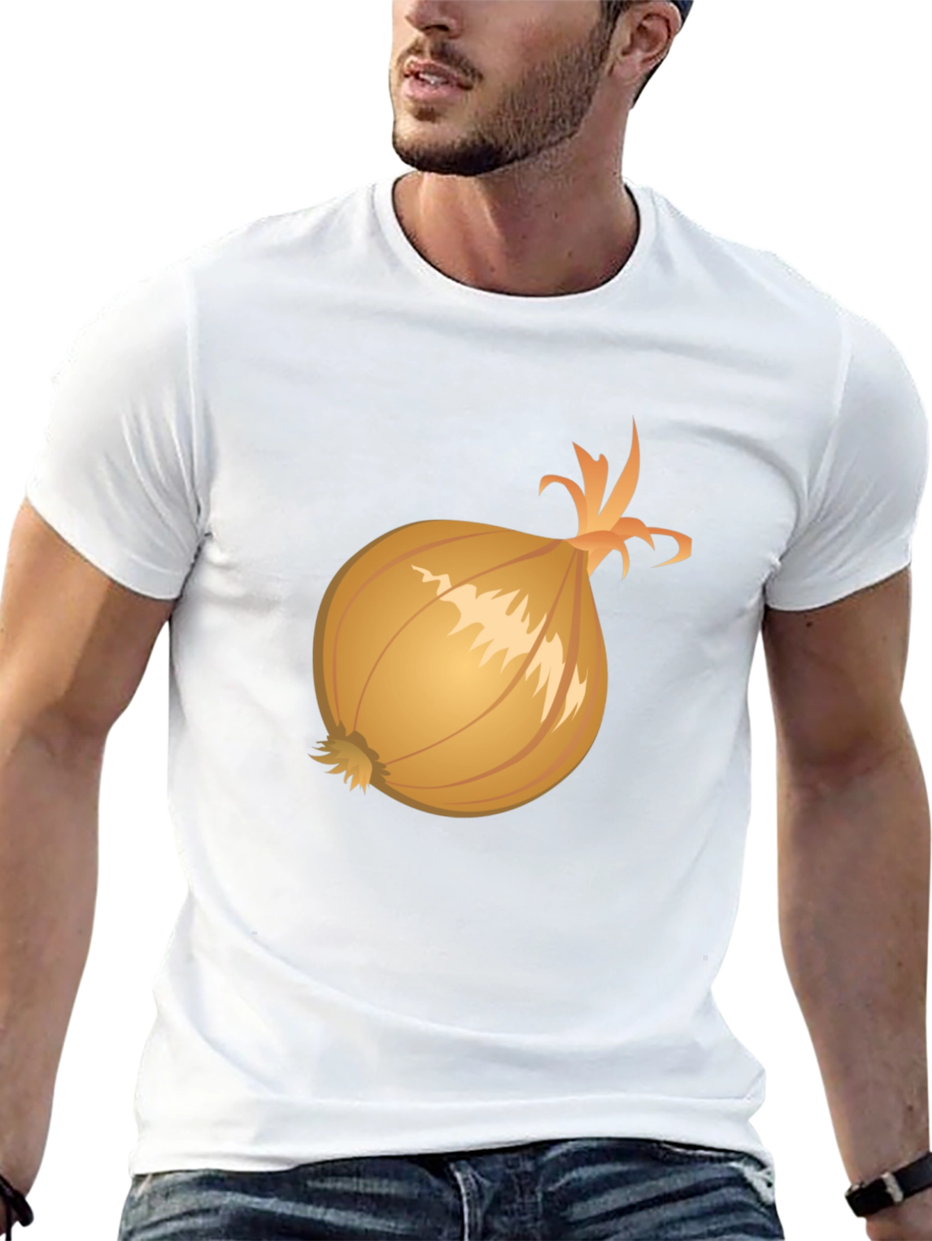Onion Graphic Tee - Casual Black T-Shirt
