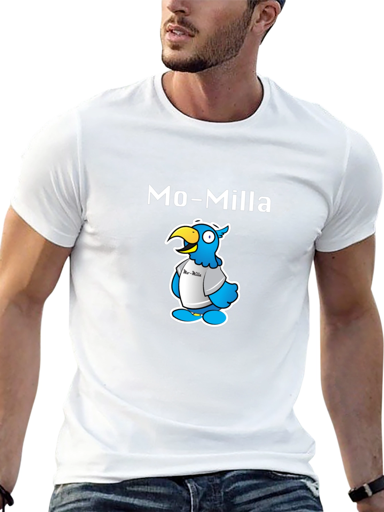 Mo-Milla Cartoon Parrot T-Shirt
