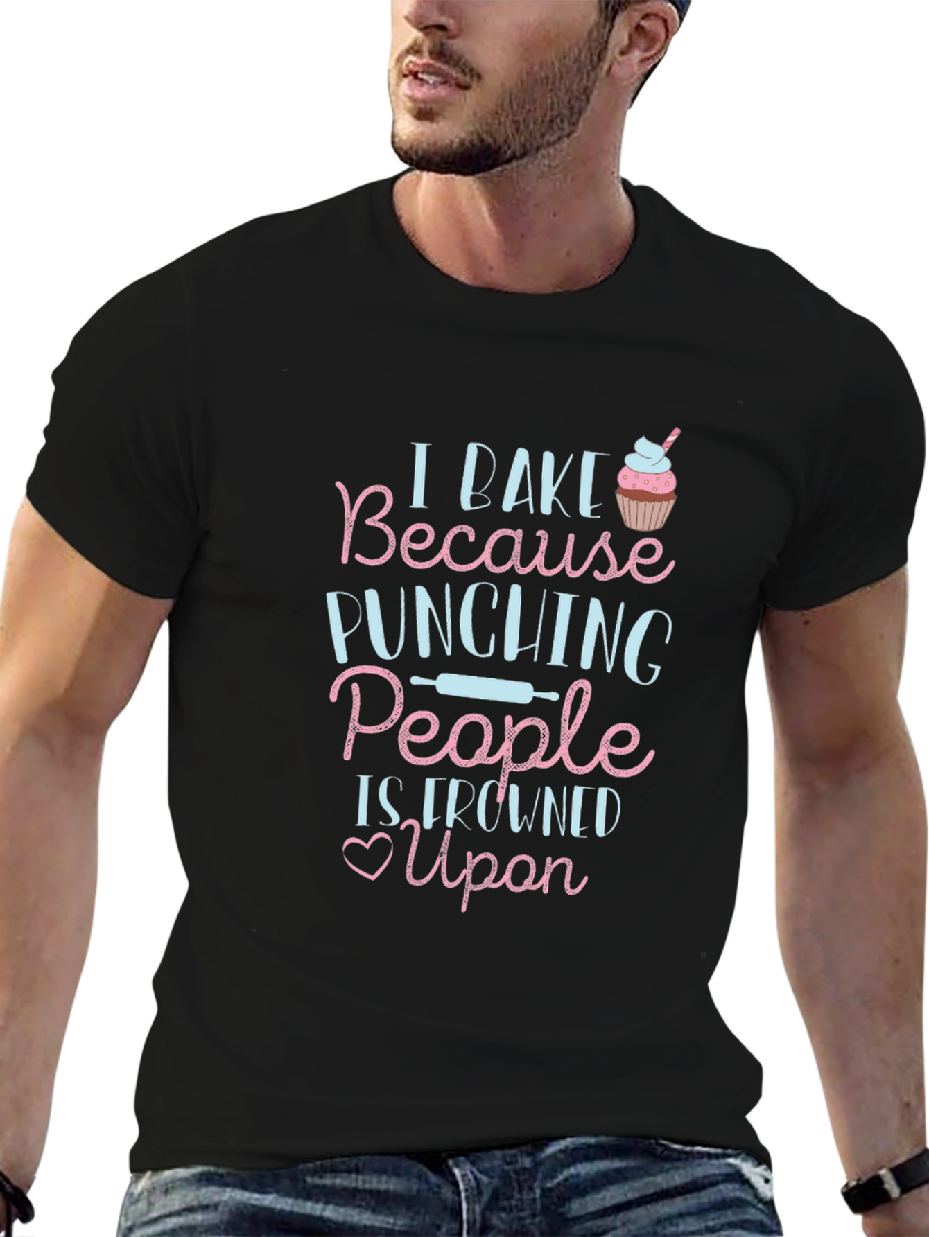 I Bake Because Punching People T-Shirt