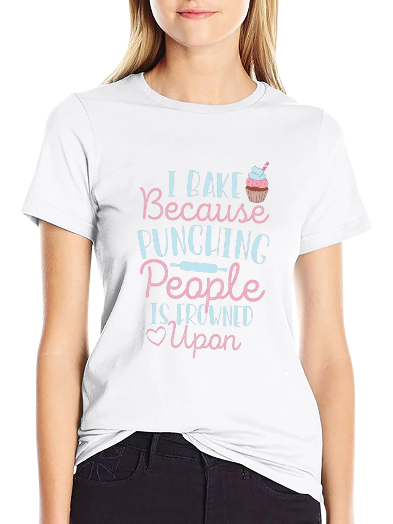 I Bake Because Punching People T-Shirt
