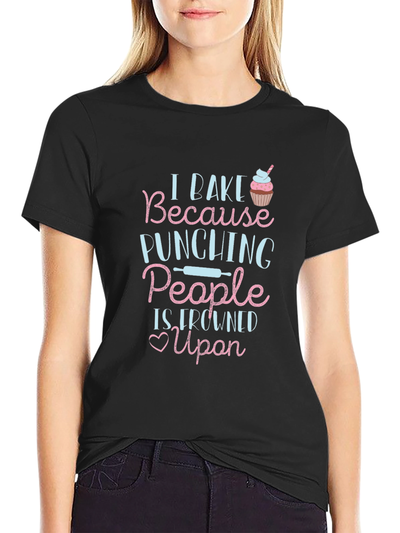 I Bake Because Punching People T-Shirt