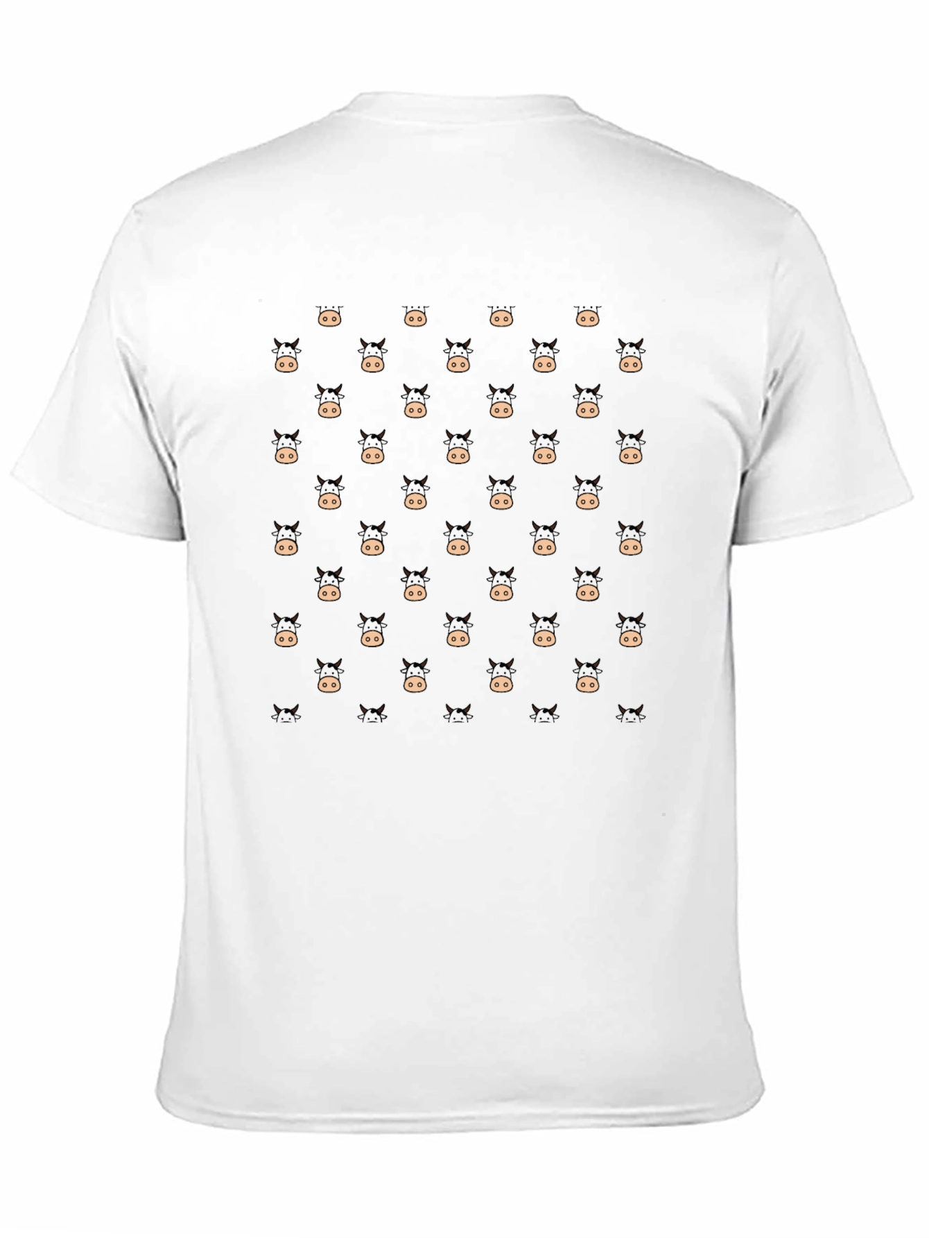Funny Cow Pattern Black T-Shirt Casual Wear
