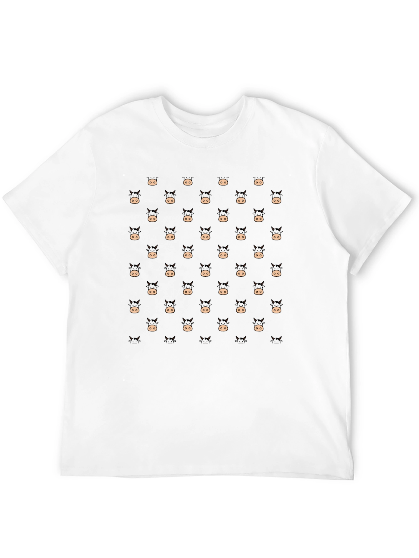 Funny Cow Pattern Black T-Shirt Casual Wear