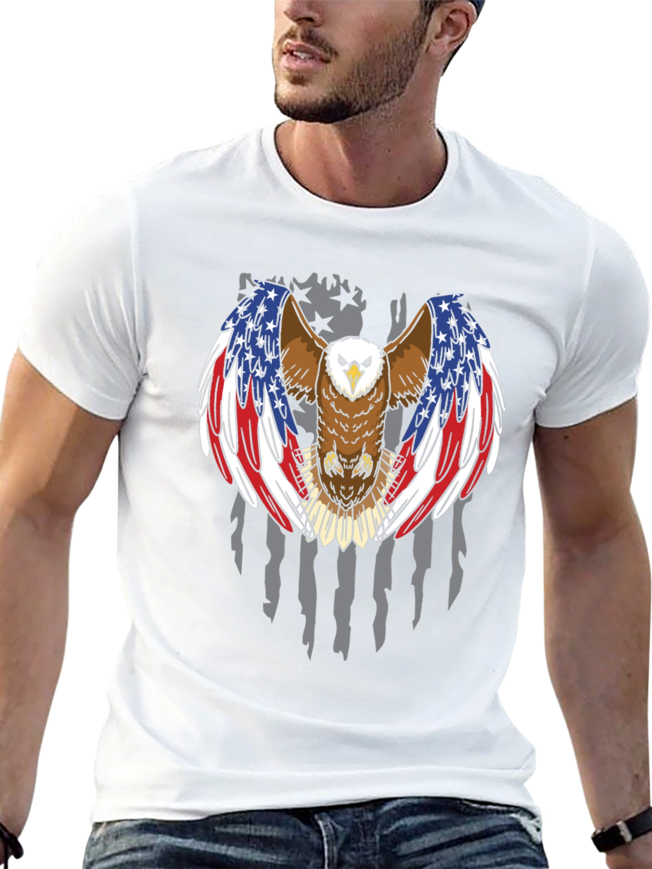 American Eagle Patriotic Graphic Tee