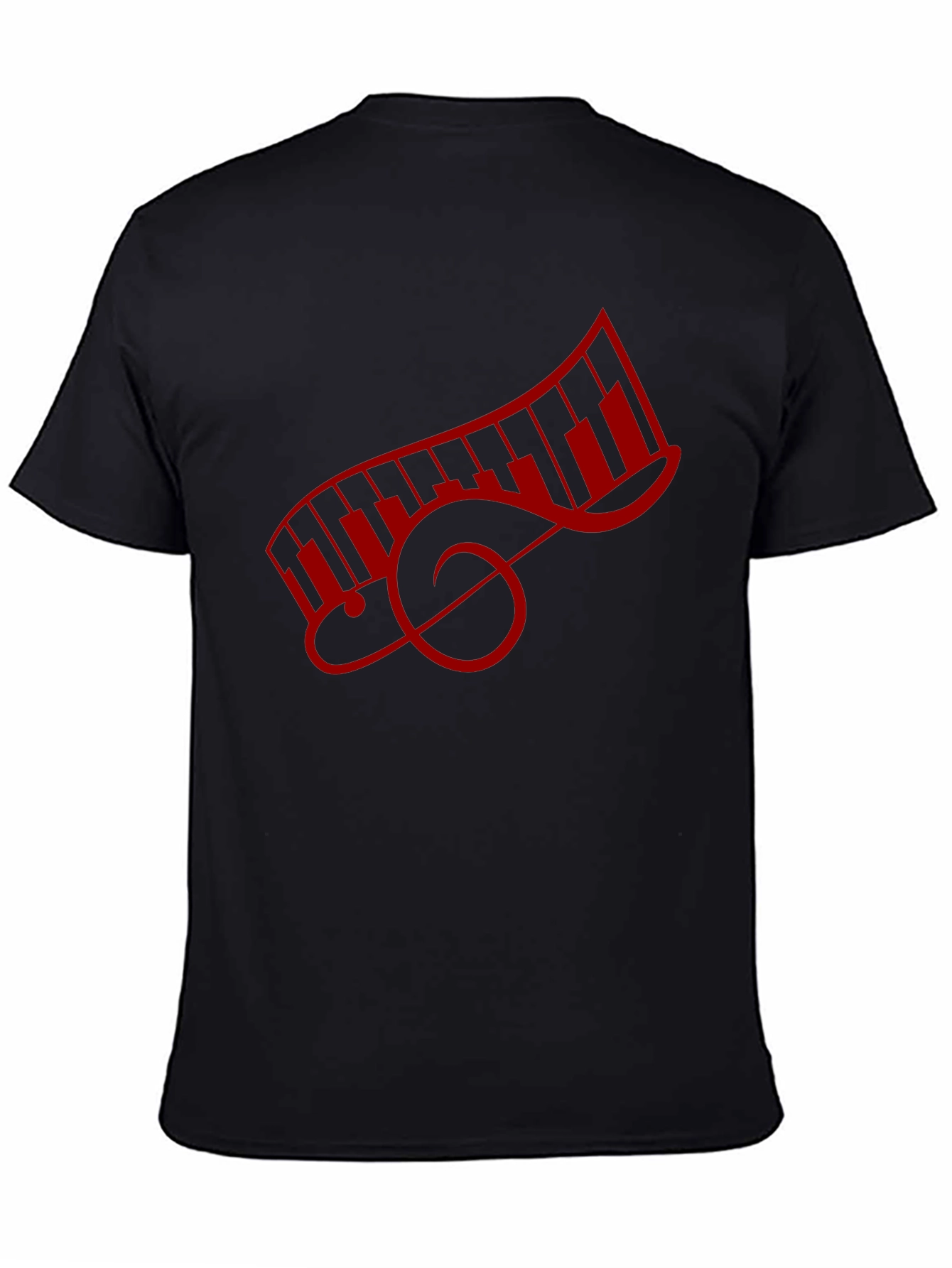Music Lovers Piano Keys Treble Clef Graphic Tee