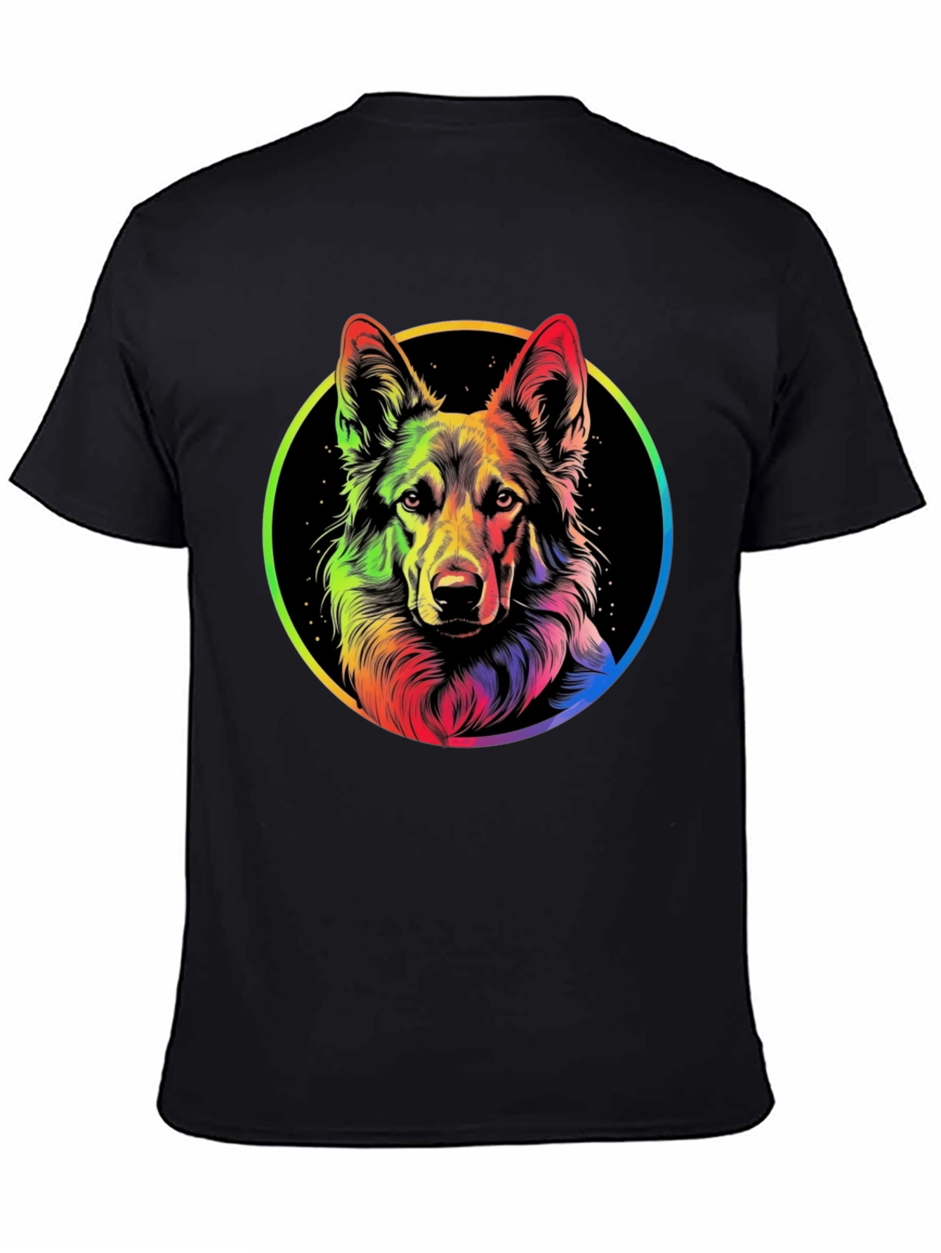 Rainbow German Shepherd Dog Graphic Tee