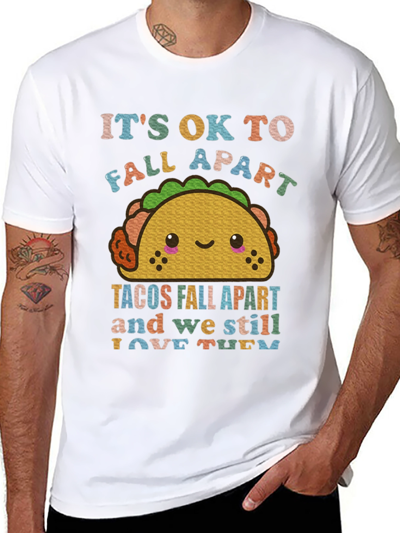 Its Ok to Fall Apart Funny Taco T-Shirt