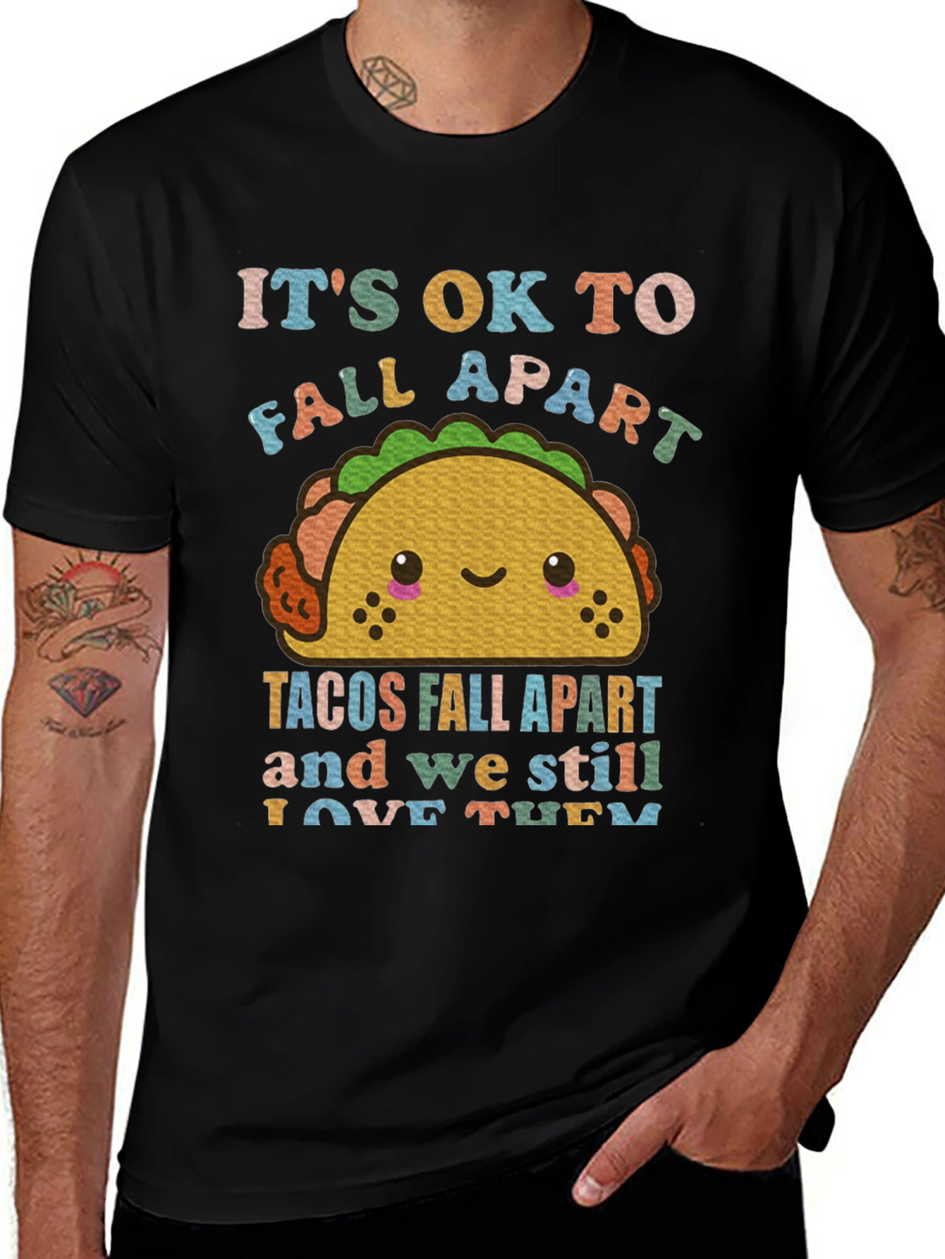 Its Ok to Fall Apart Funny Taco T-Shirt