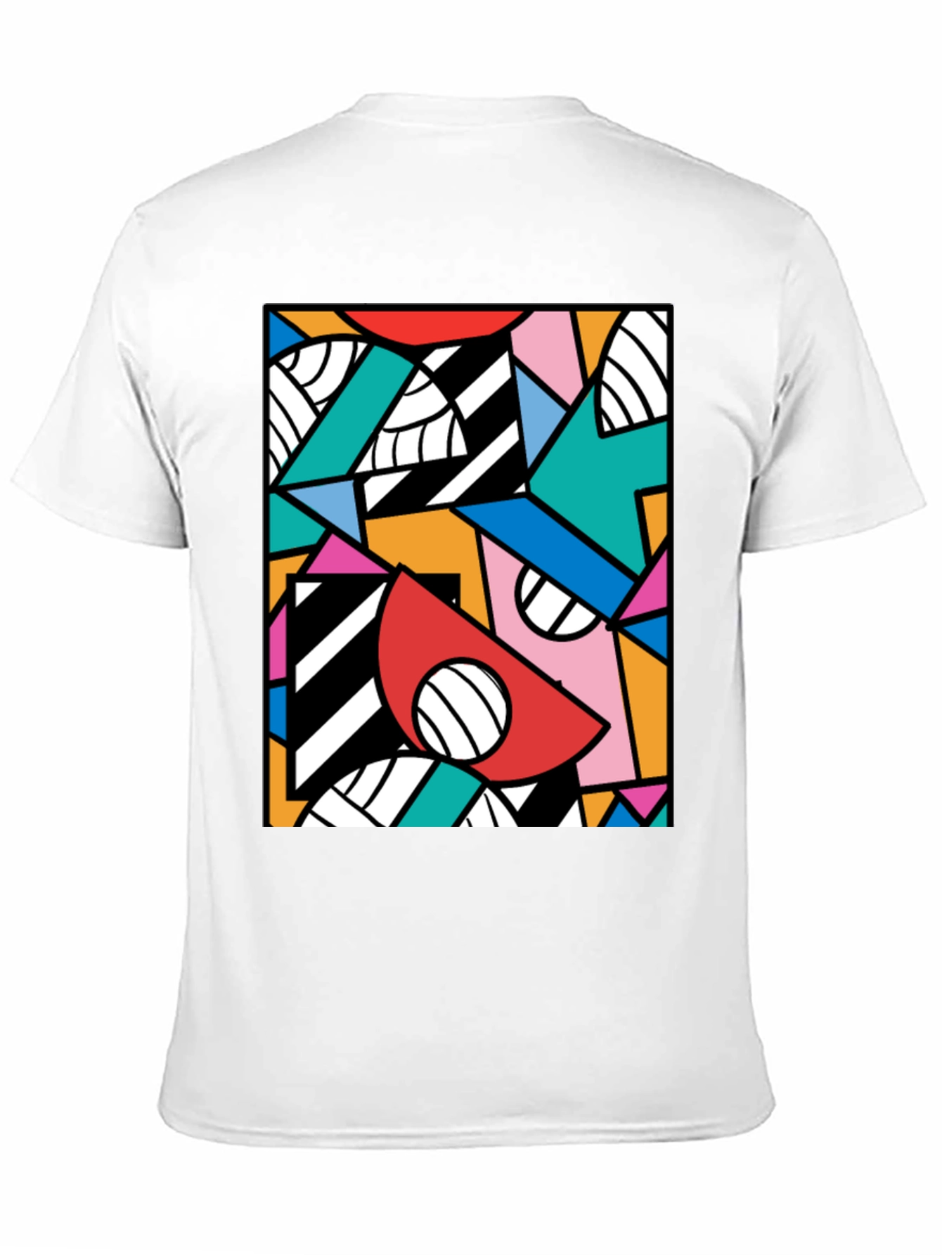 Bold Geometric Pattern Tee - Modern Art T-Shirt