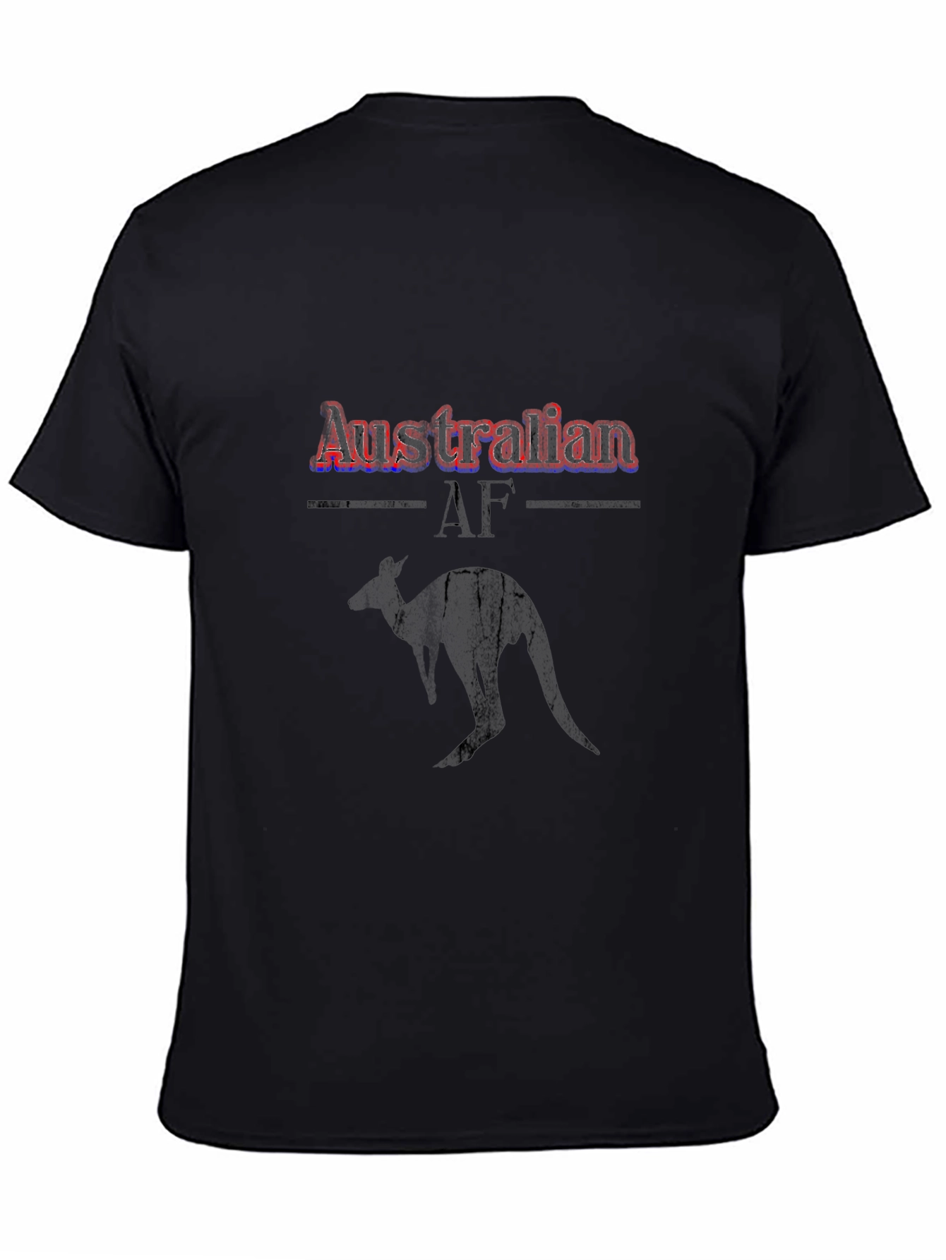 Australian AF Kangaroo Black Graphic T-Shirt