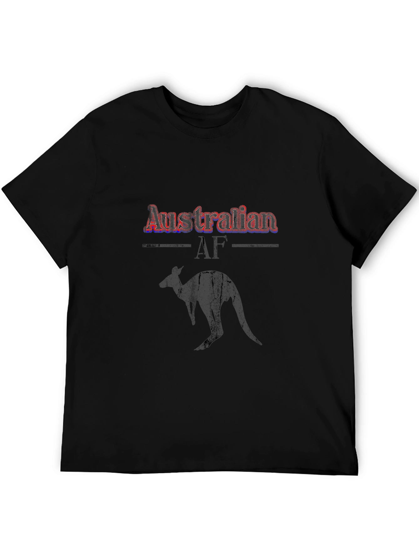 Australian AF Kangaroo Black Graphic T-Shirt