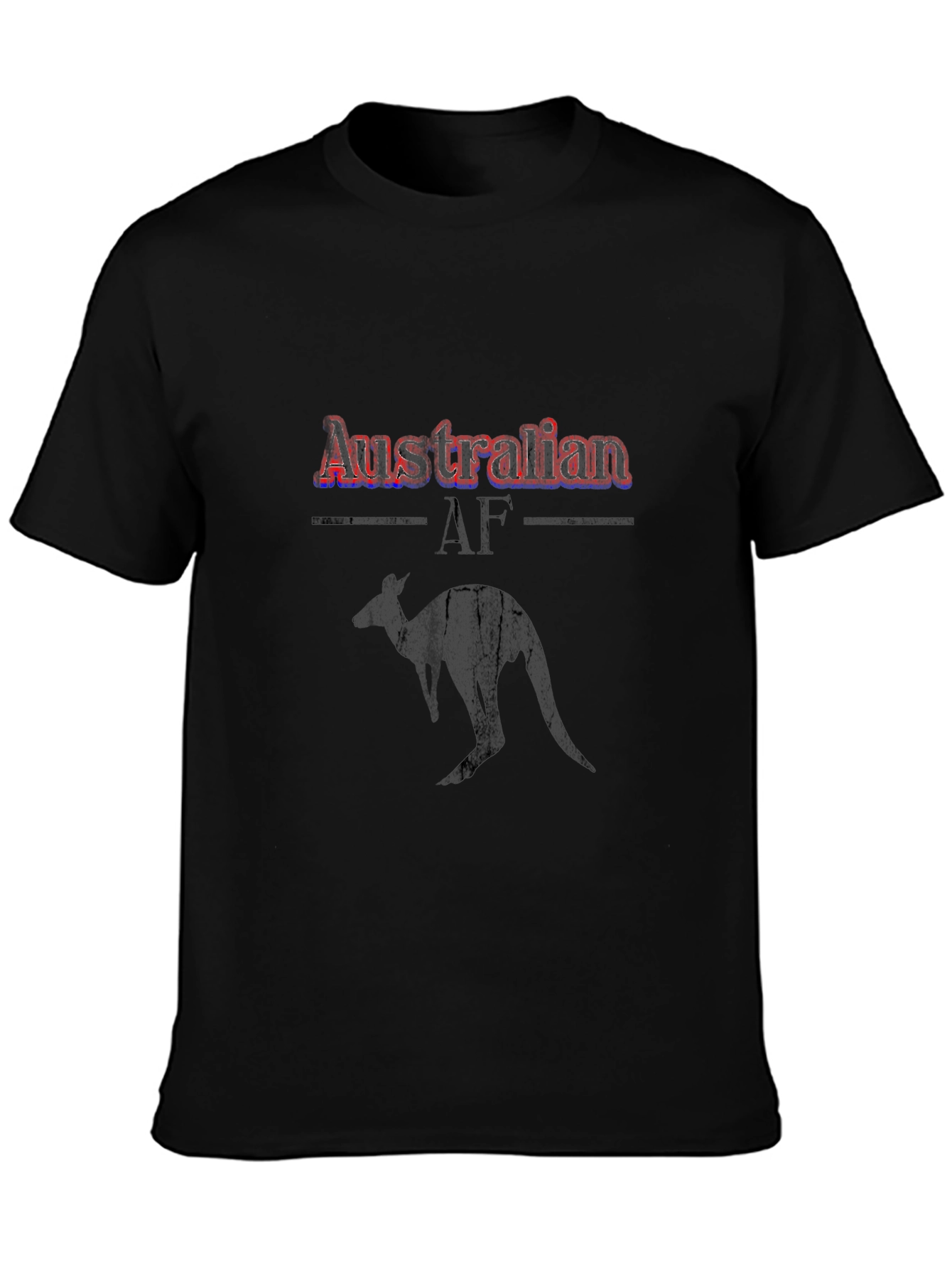 Australian AF Kangaroo Black Graphic T-Shirt