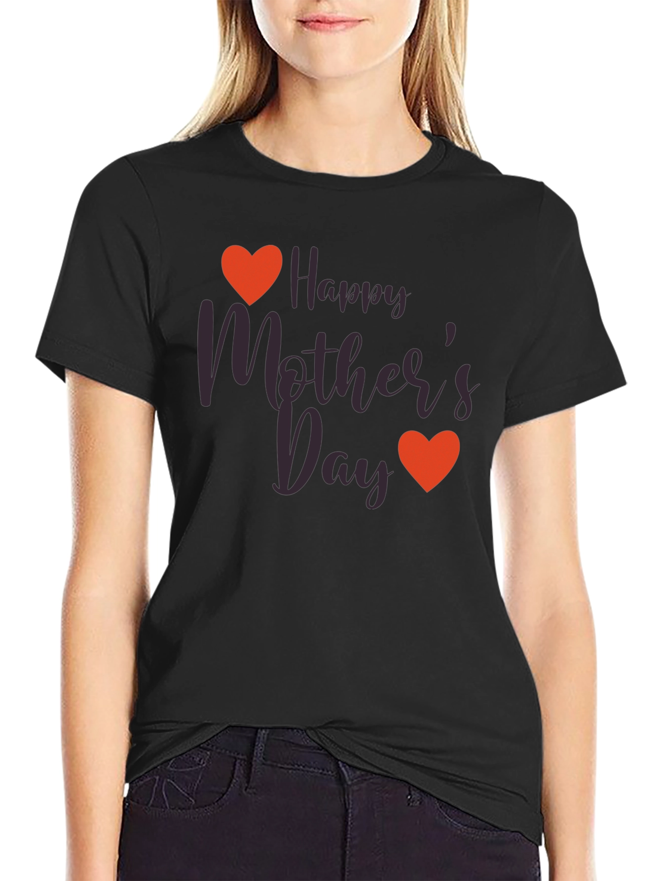 Happy Mothers Day T-Shirt - Heart Design