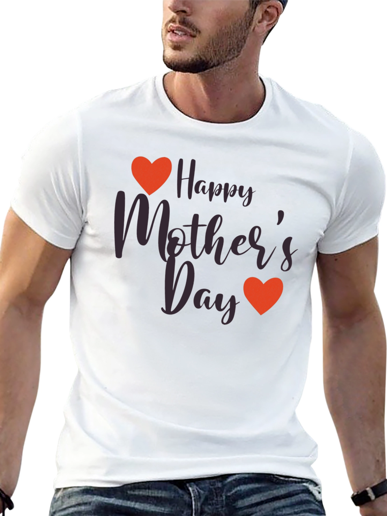 Happy Mothers Day T-Shirt - Heart Design