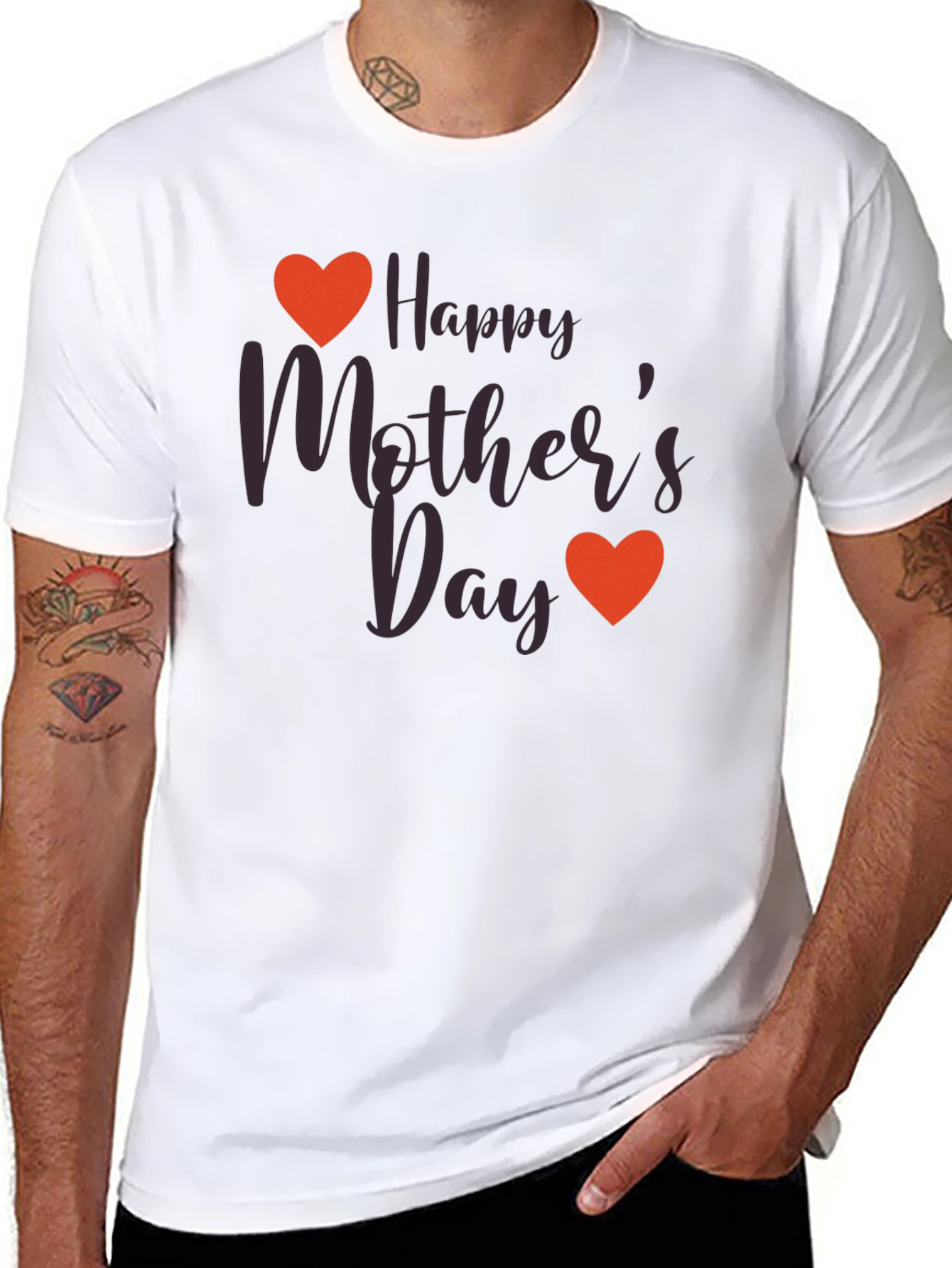 Happy Mothers Day T-Shirt - Heart Design
