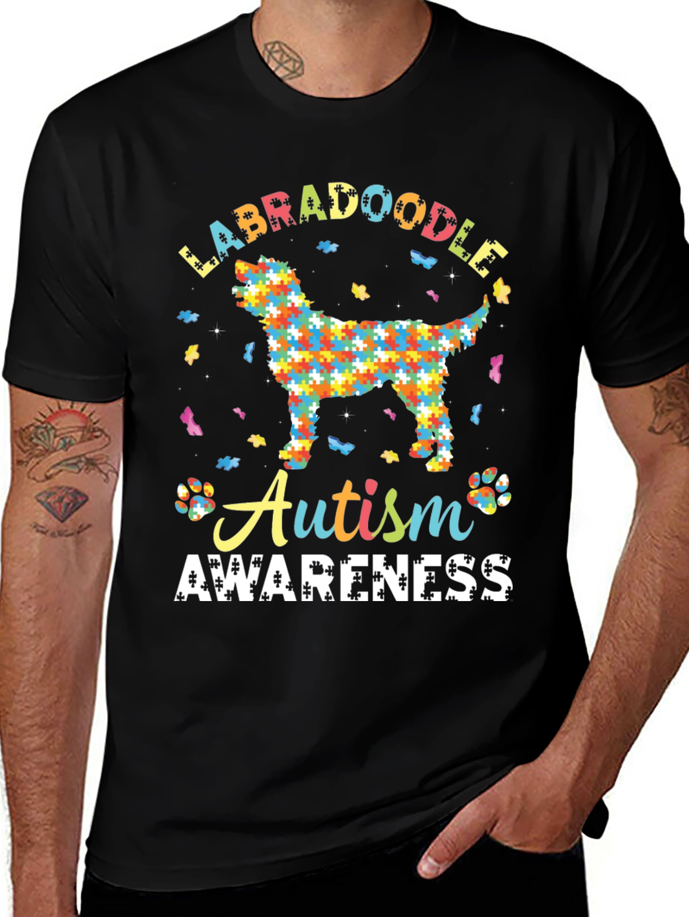 Labradoodle Autism Awareness T-Shirt