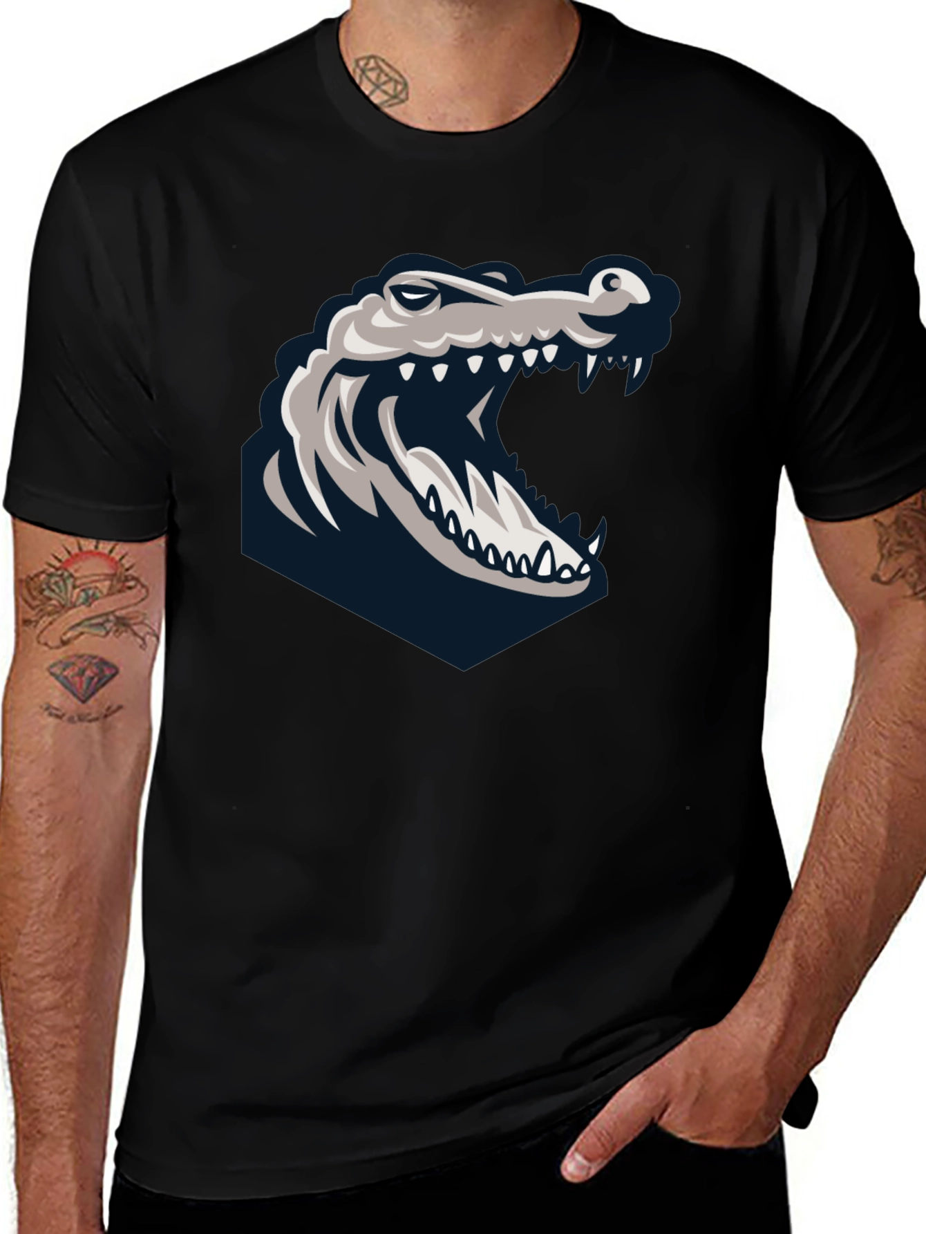 Gator Graphic Black Tee
