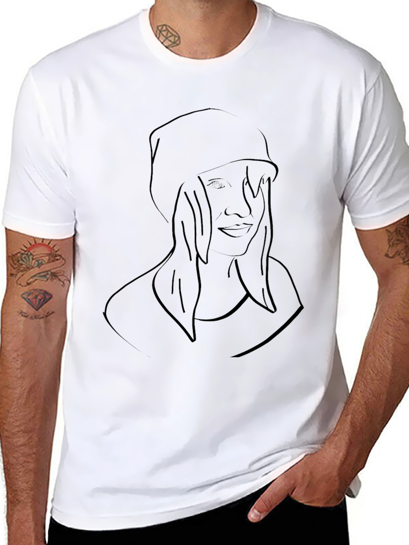 Minimalist Graphic T-Shirt - Black