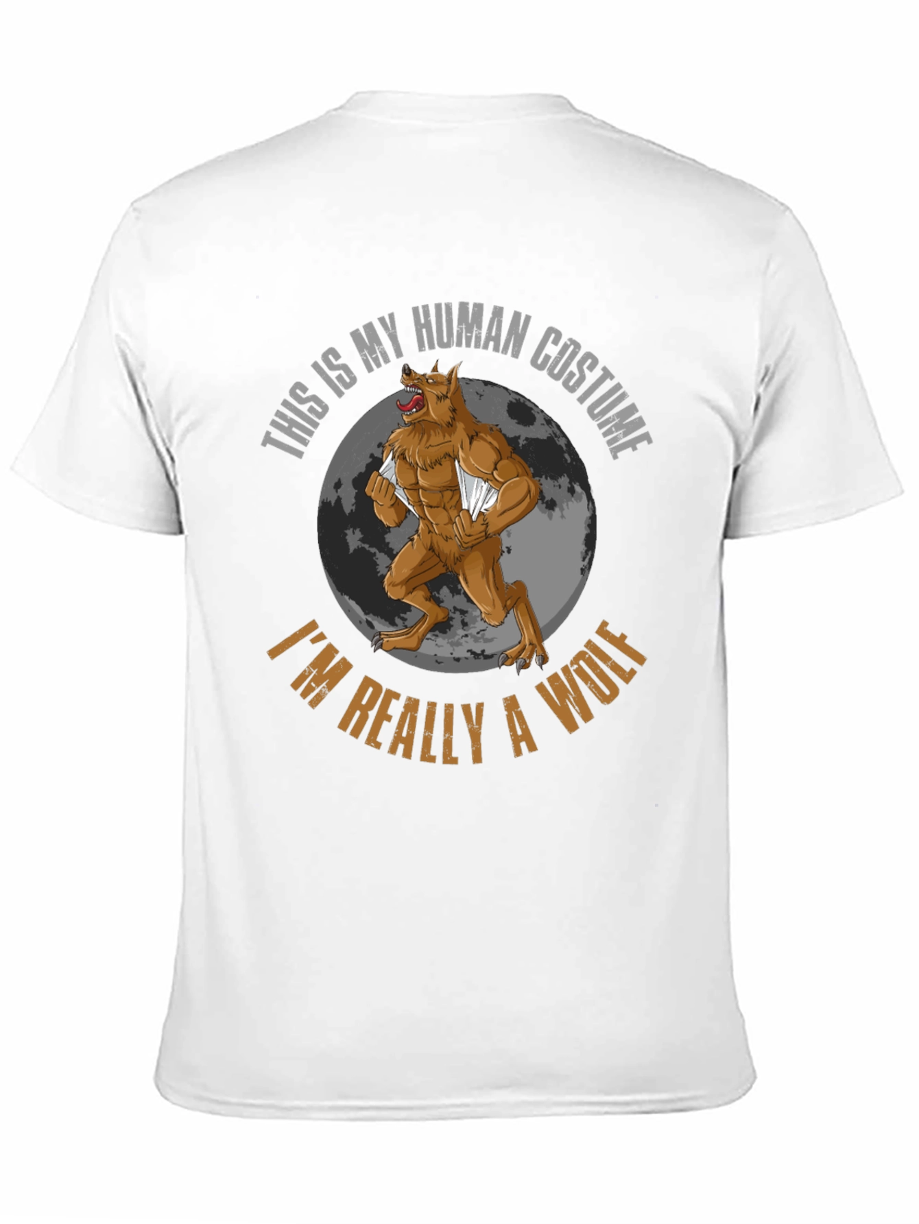 Human Costume Werewolf Graphic T-Shirt