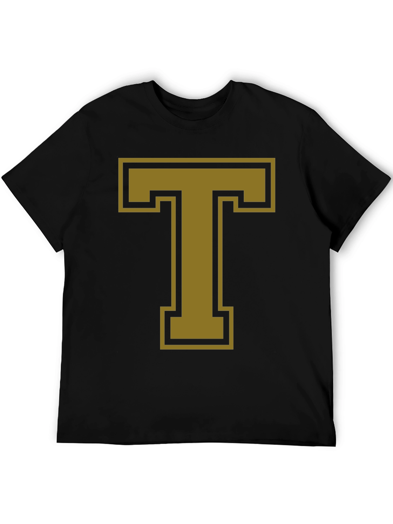 Bold Letter T Graphic Tee - Casual Style