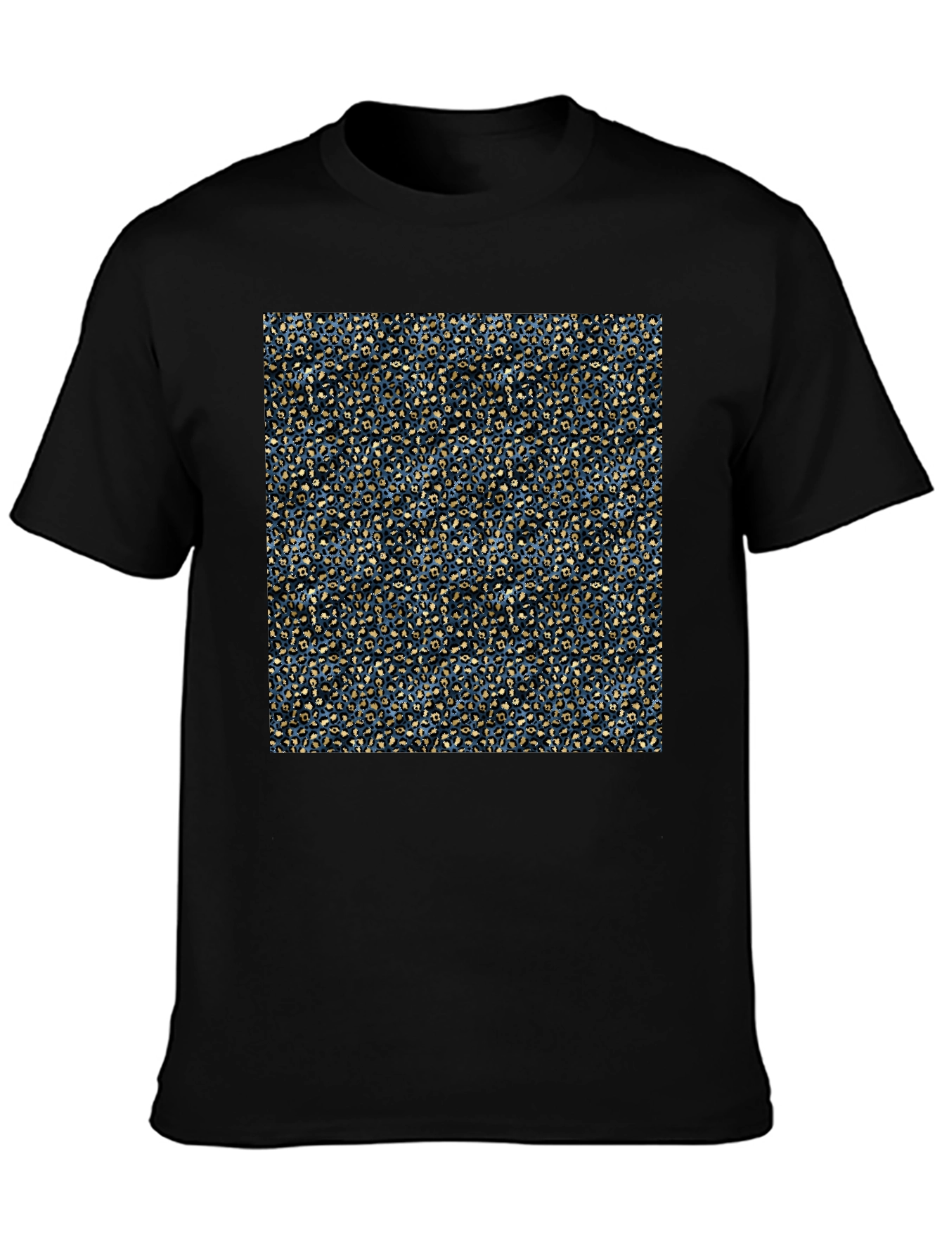 Abstract Pattern Mens Black T-Shirt