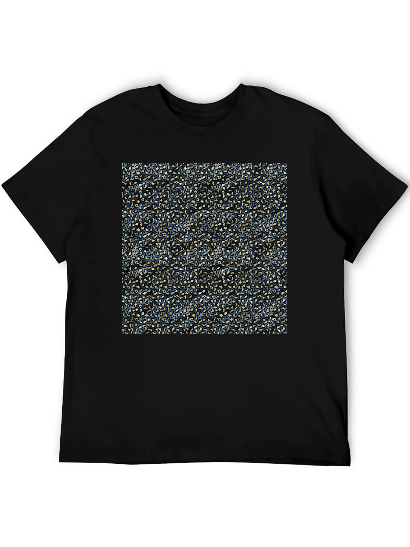 Abstract Pattern Mens Black T-Shirt