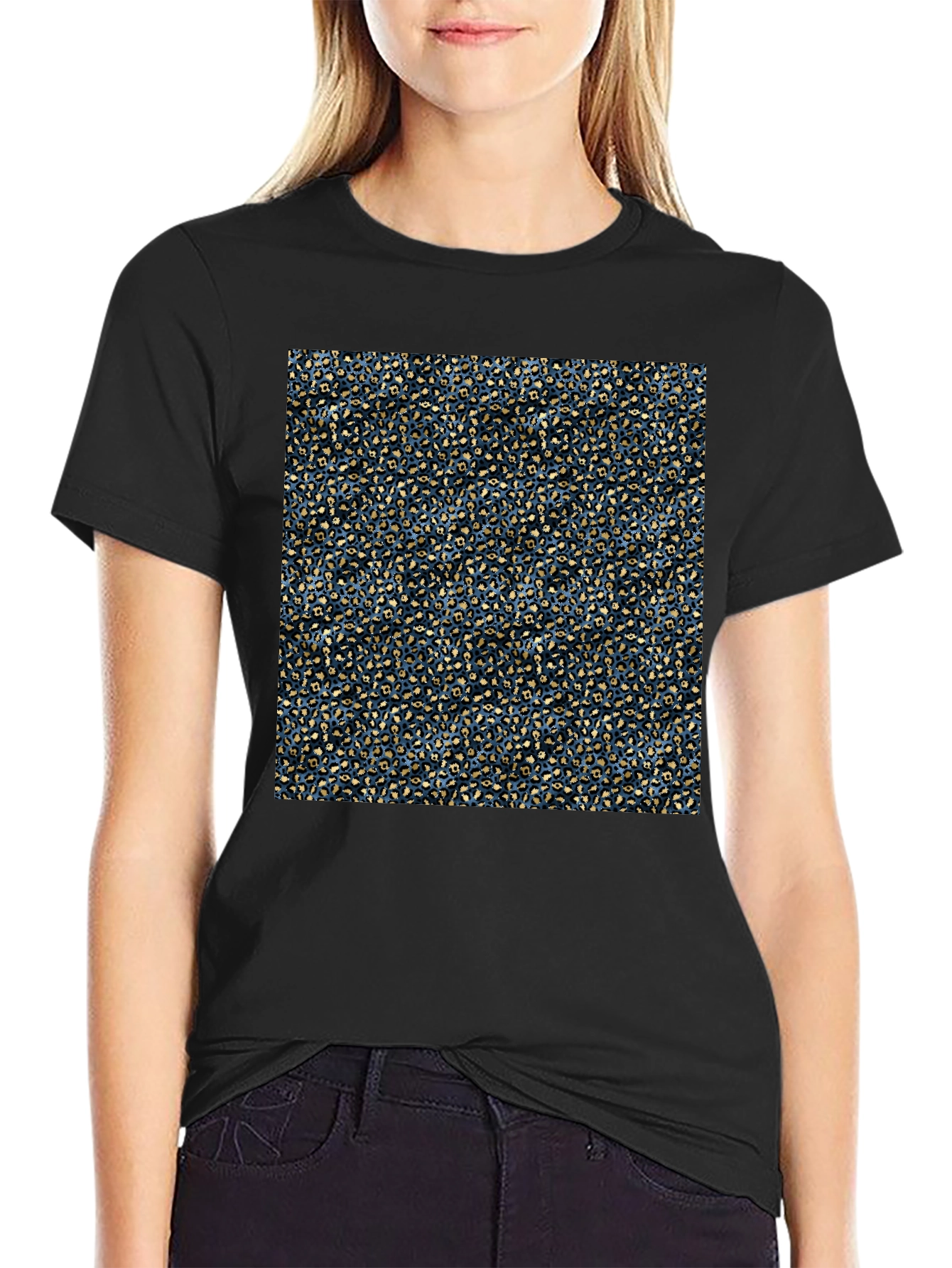 Abstract Pattern Mens Black T-Shirt