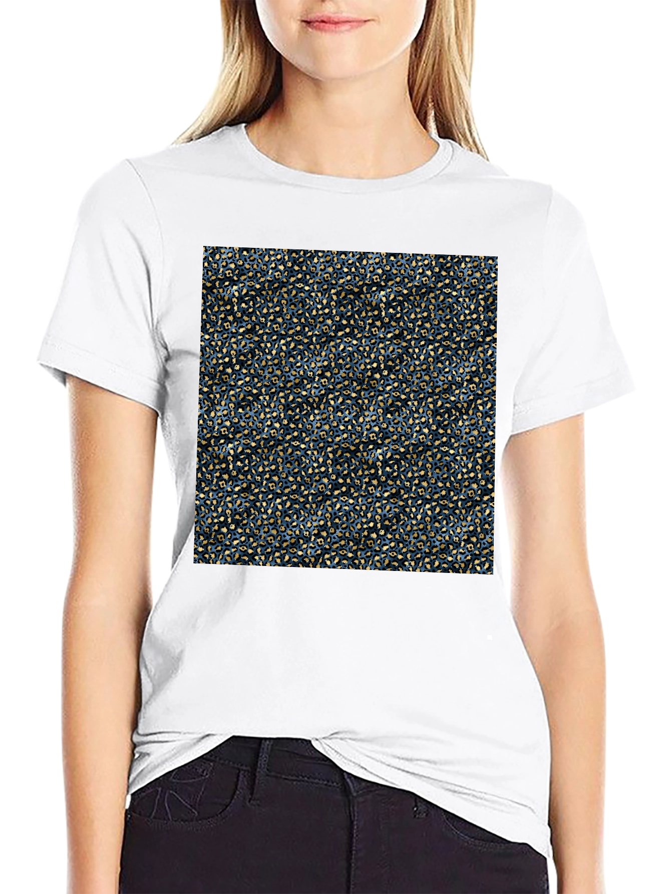 Abstract Pattern Mens Black T-Shirt