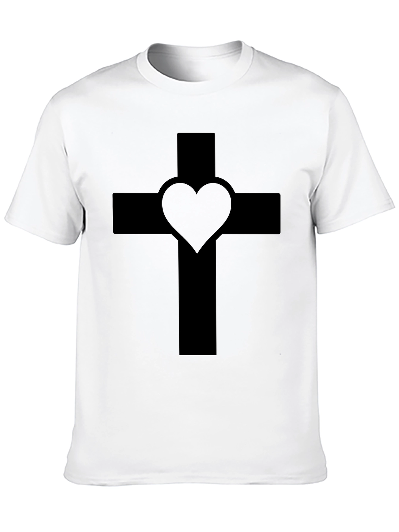 Heart Cross Black T-Shirt