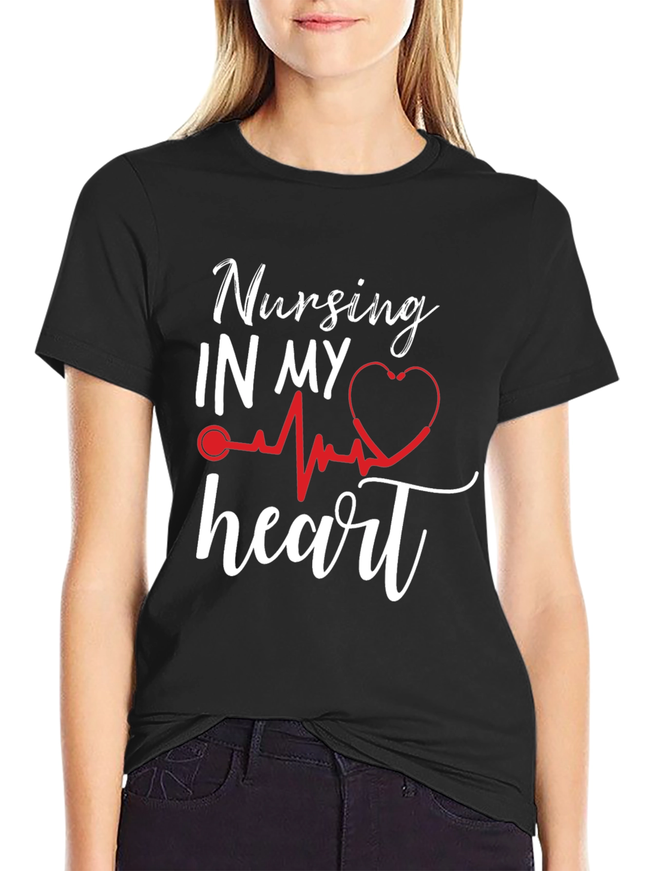 Nursing In My Heart T-Shirt Nurse Love Gift