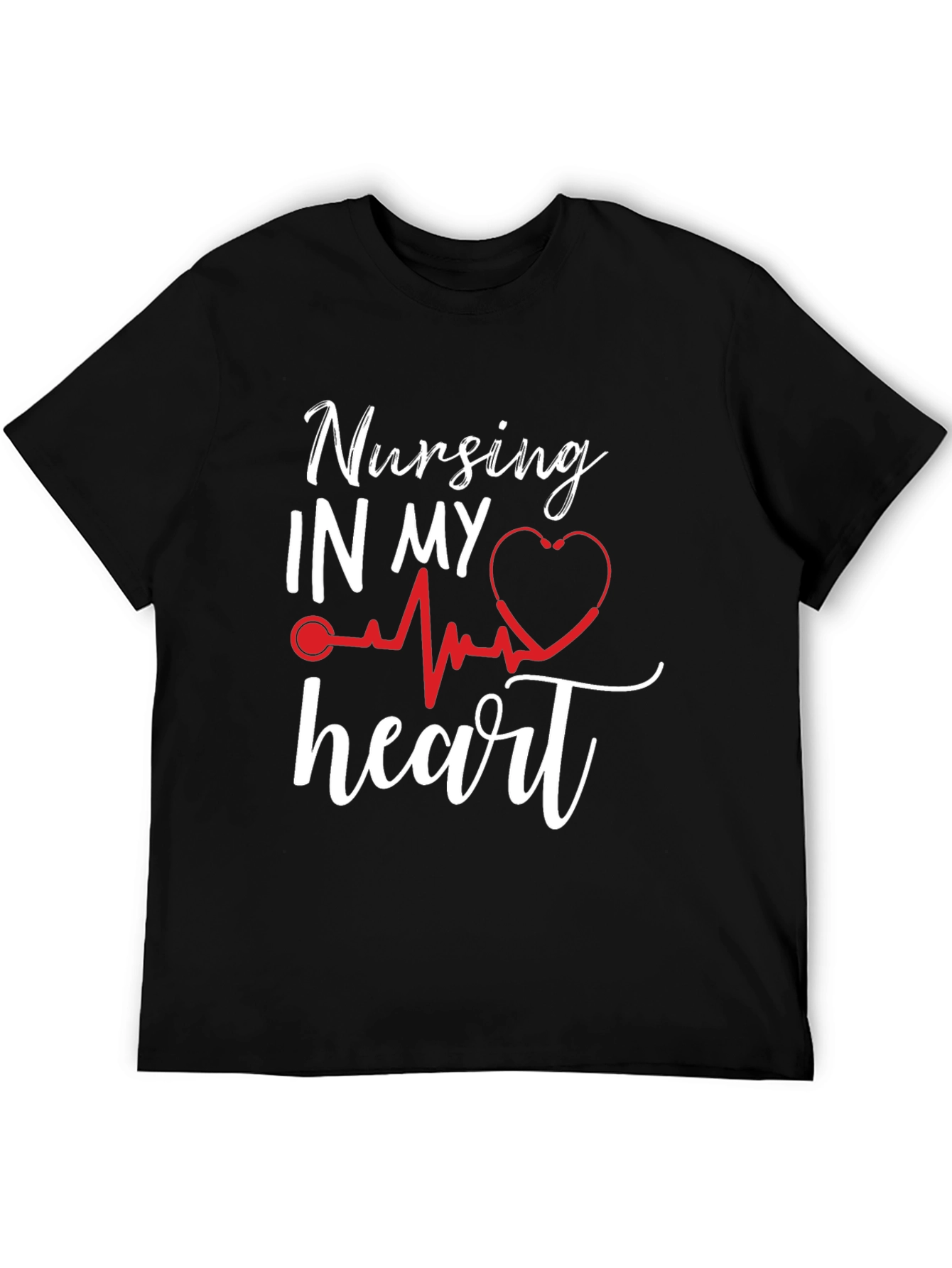 Nursing In My Heart T-Shirt Nurse Love Gift