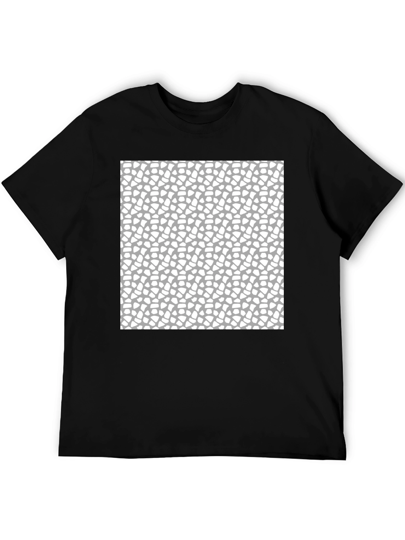 Modern Abstract Pattern Black T-Shirt