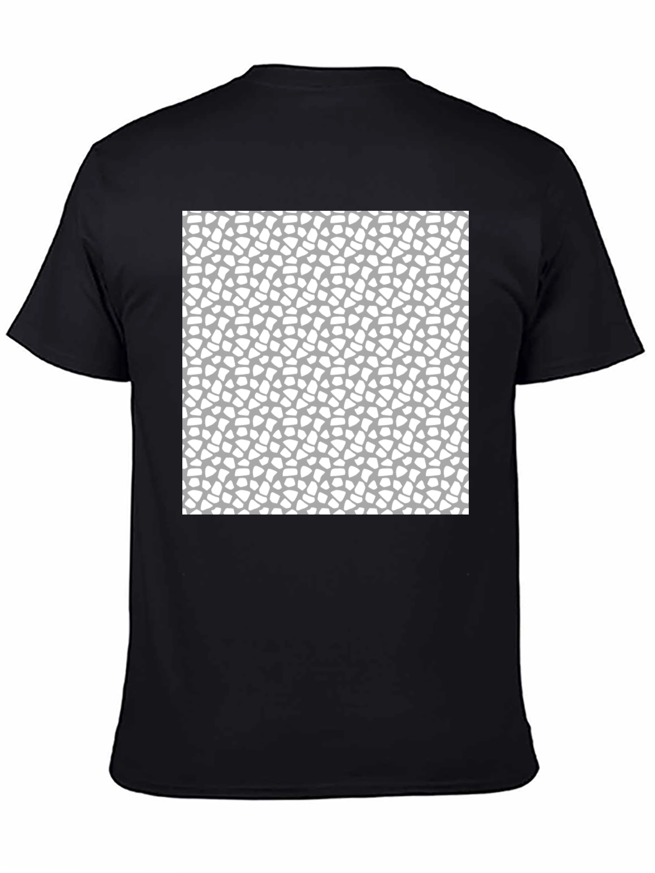 Modern Abstract Pattern Black T-Shirt
