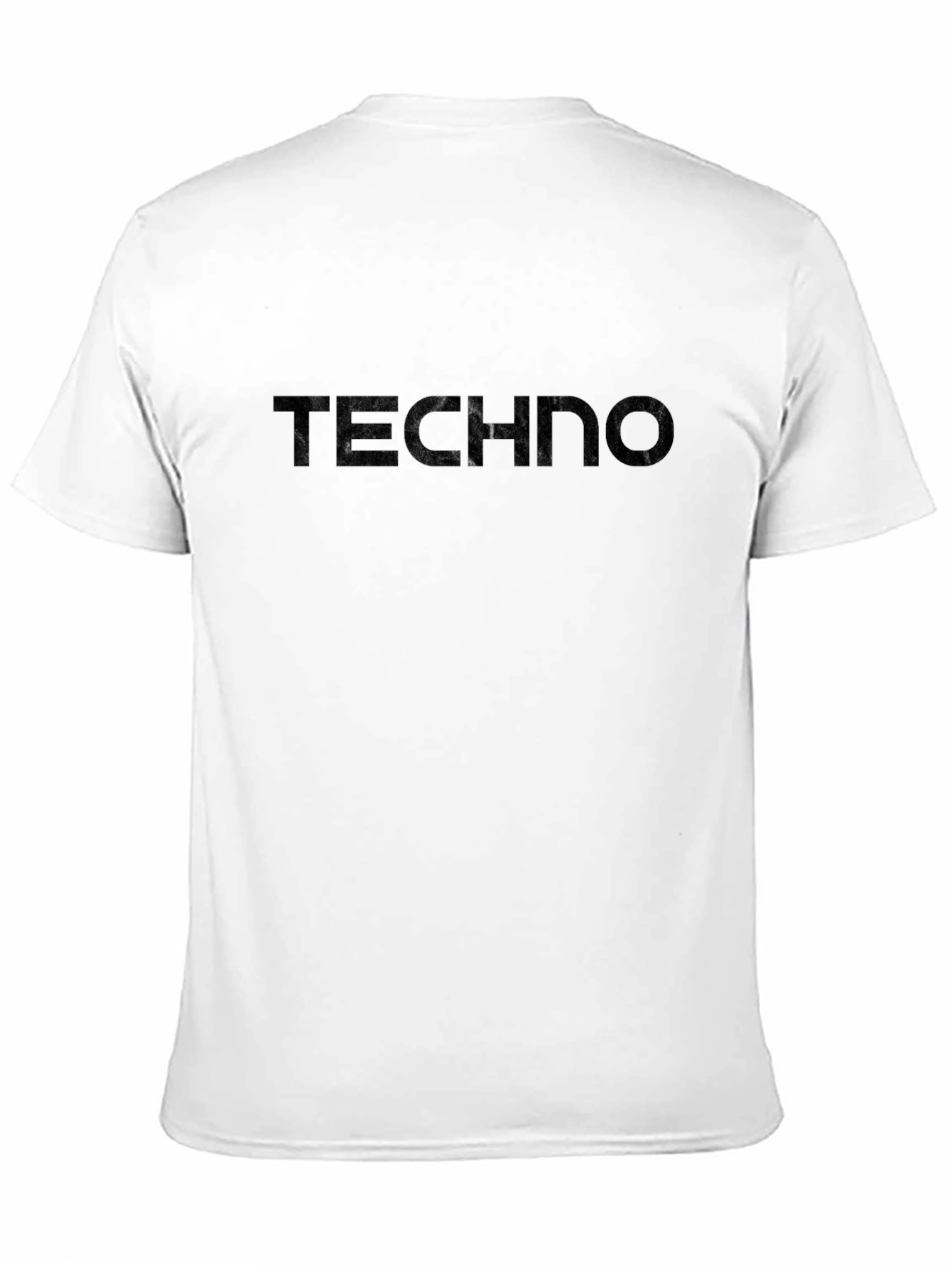 Mens Black Techno Graphic T-Shirt