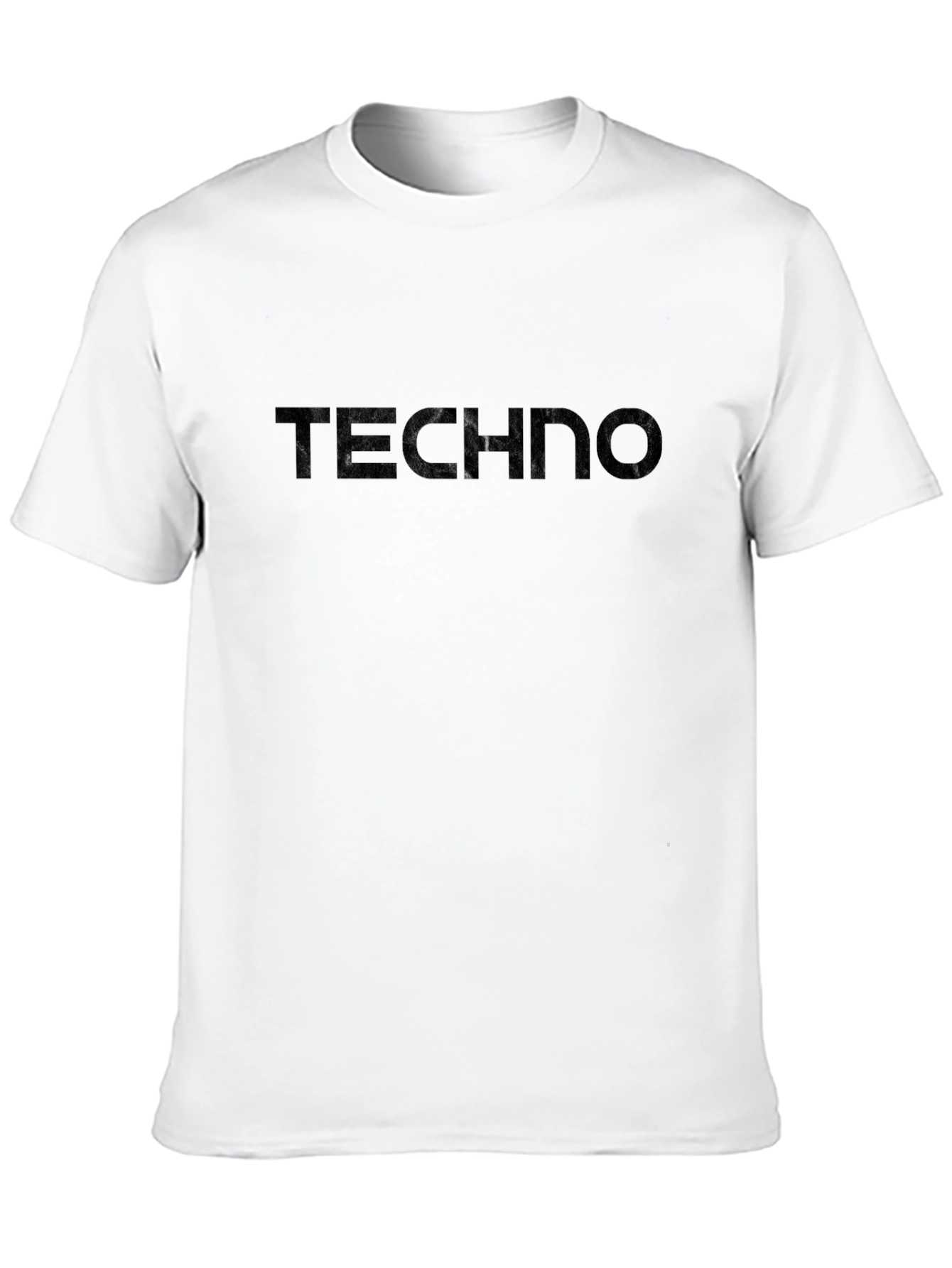 Mens Black Techno Graphic T-Shirt