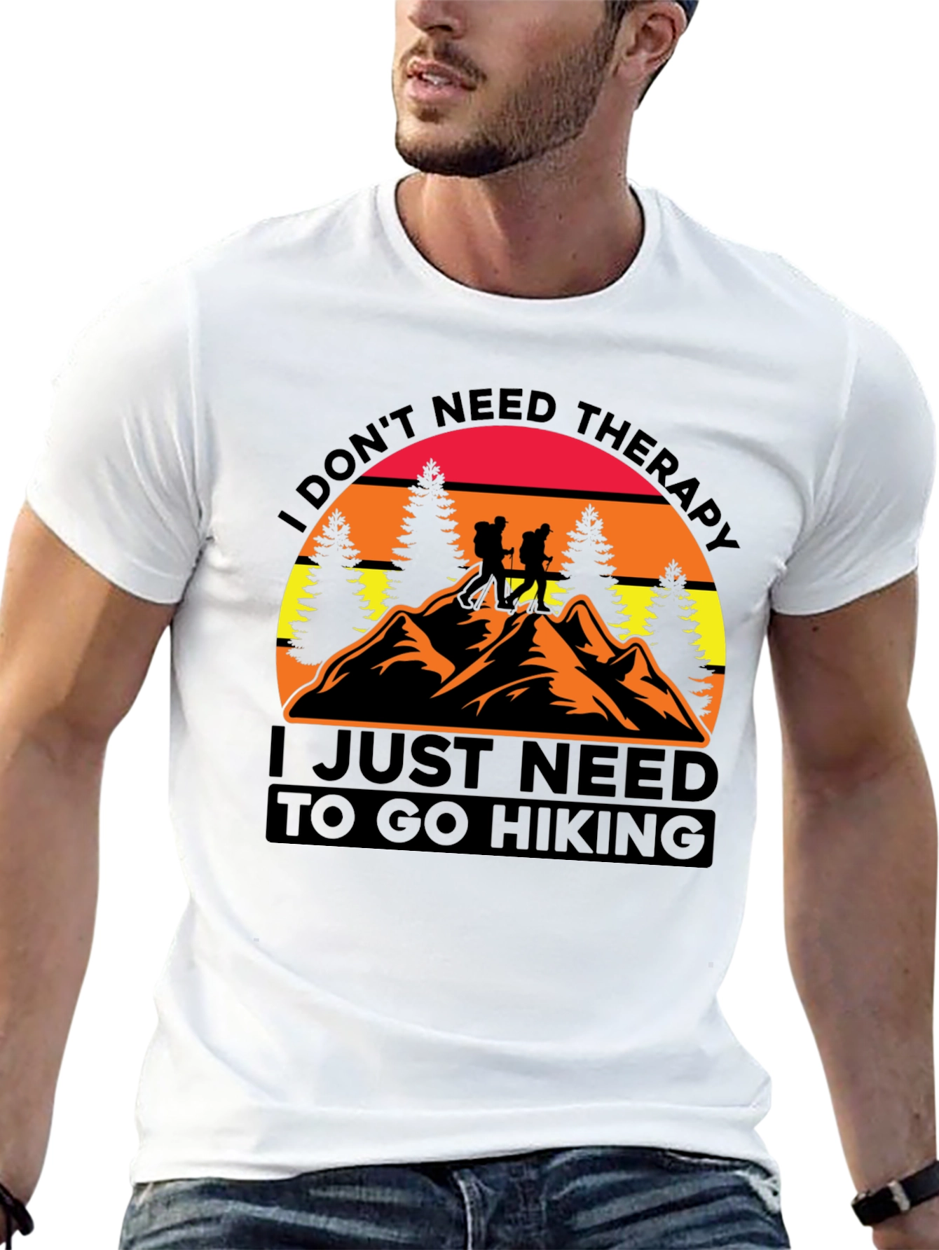 Hiking Therapy Graphic T-Shirt