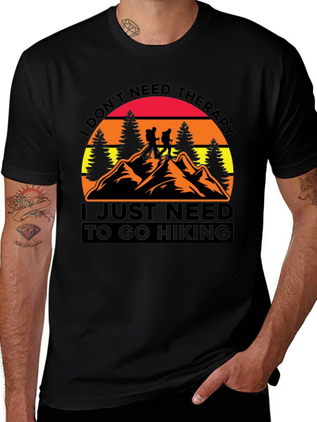Hiking Therapy Graphic T-Shirt