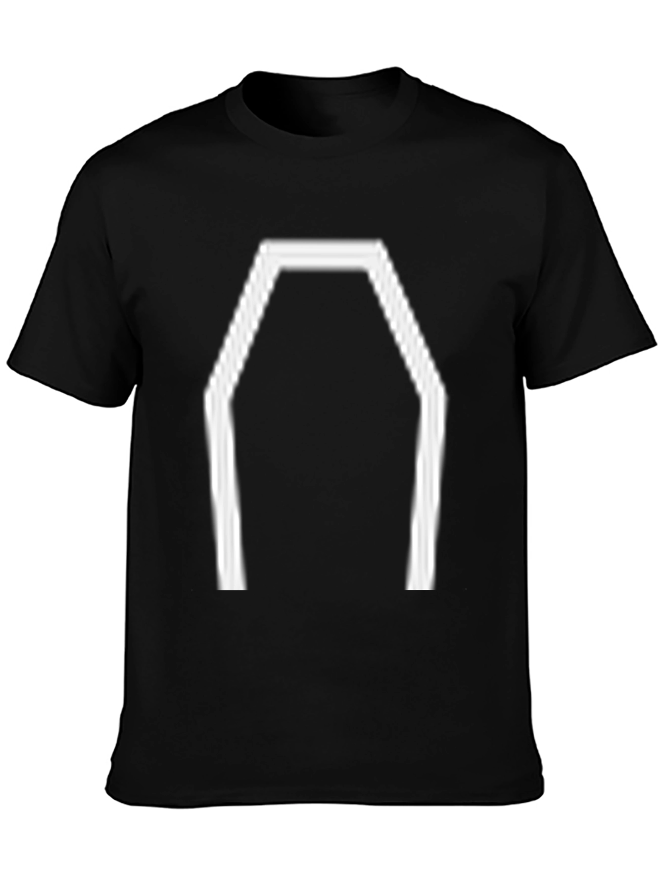 Geometric Coffin Graphic Tee - Black