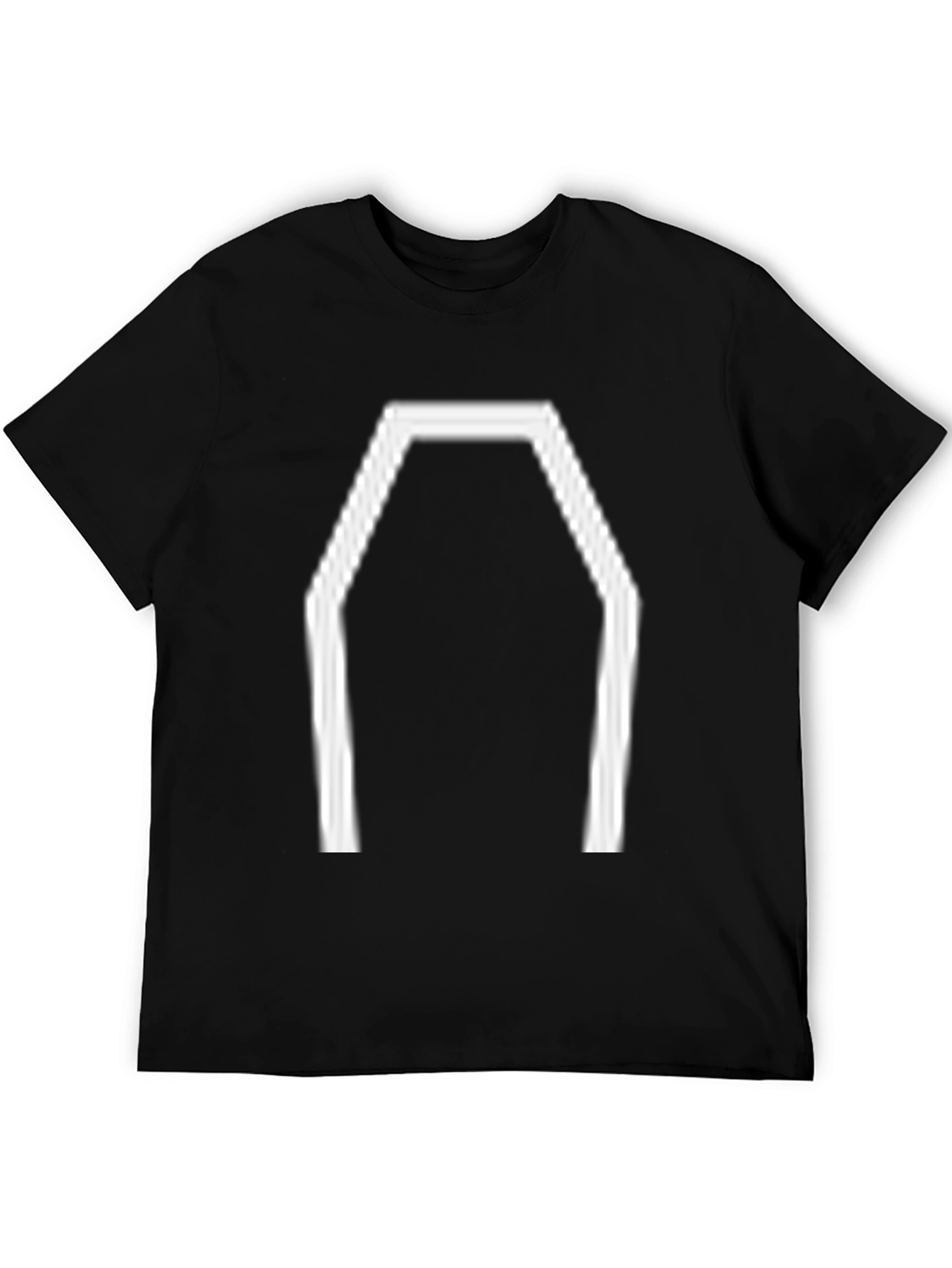Geometric Coffin Graphic Tee - Black