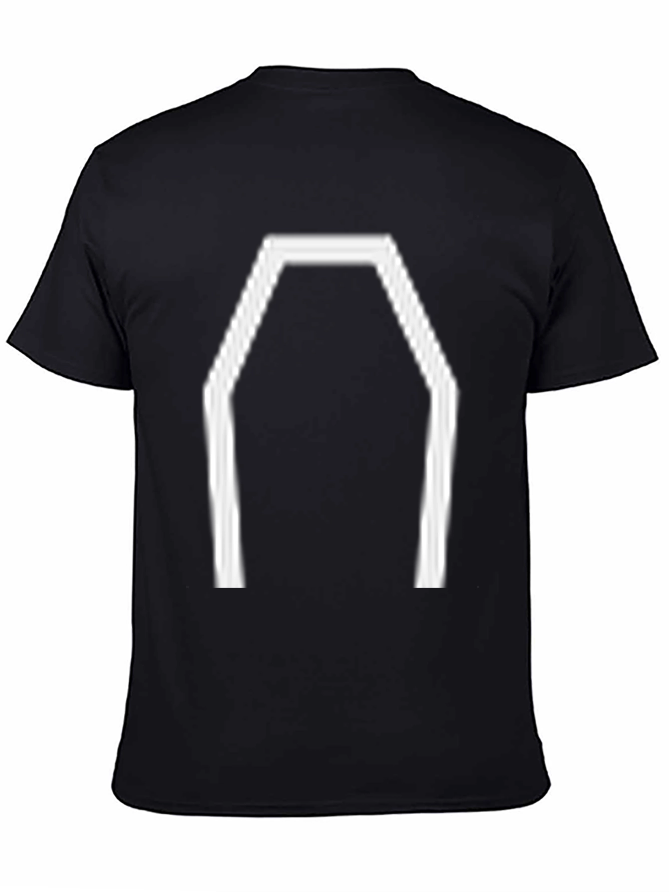 Geometric Coffin Graphic Tee - Black