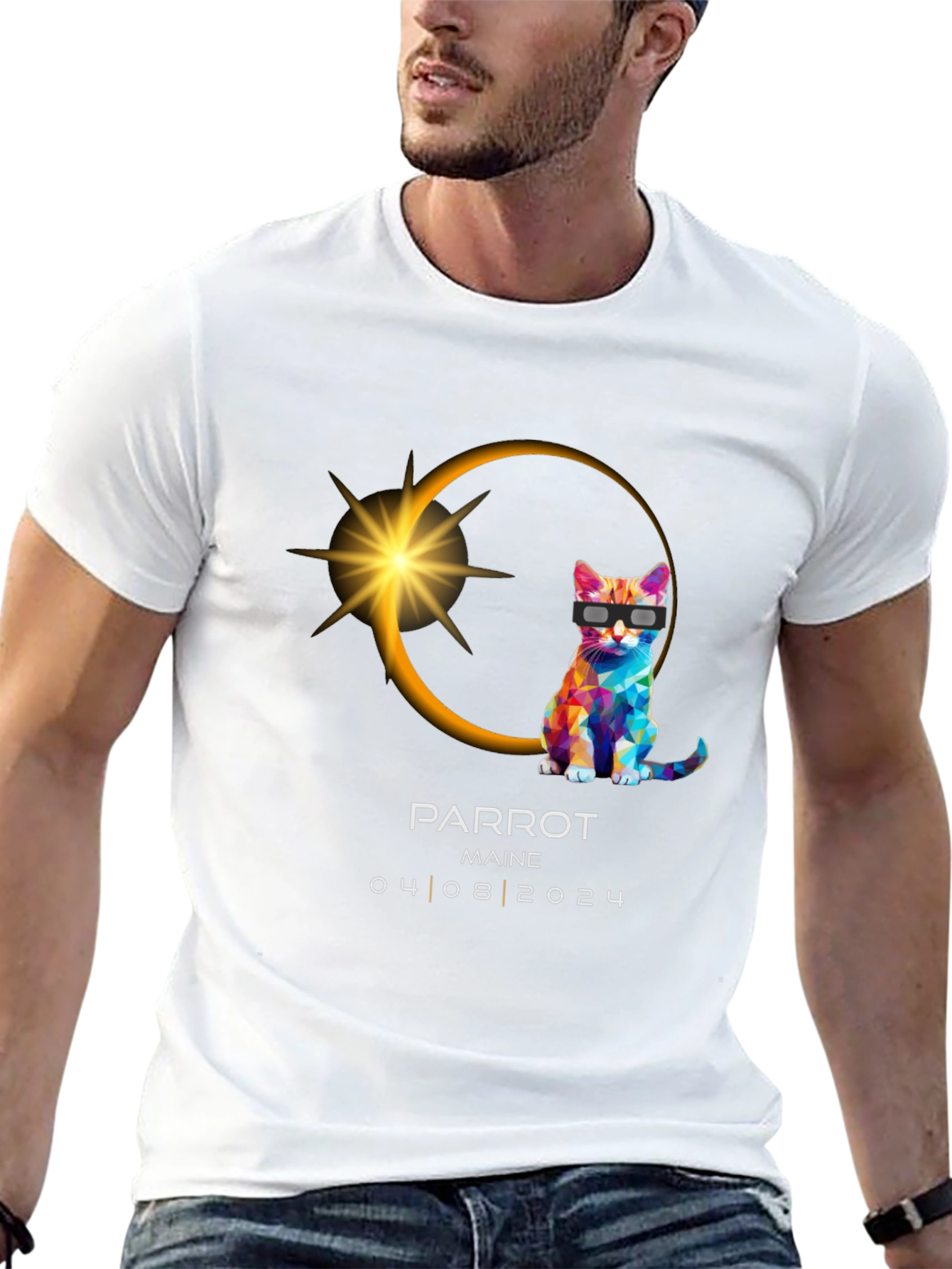 Parrot Maine Eclipse 2024 T-Shirt