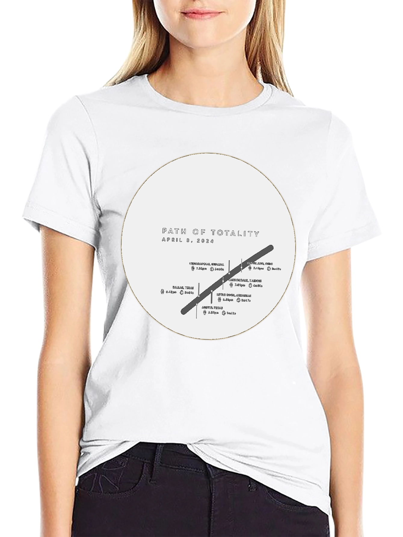 Path of Totality April 8 2024 Eclipse T-Shirt