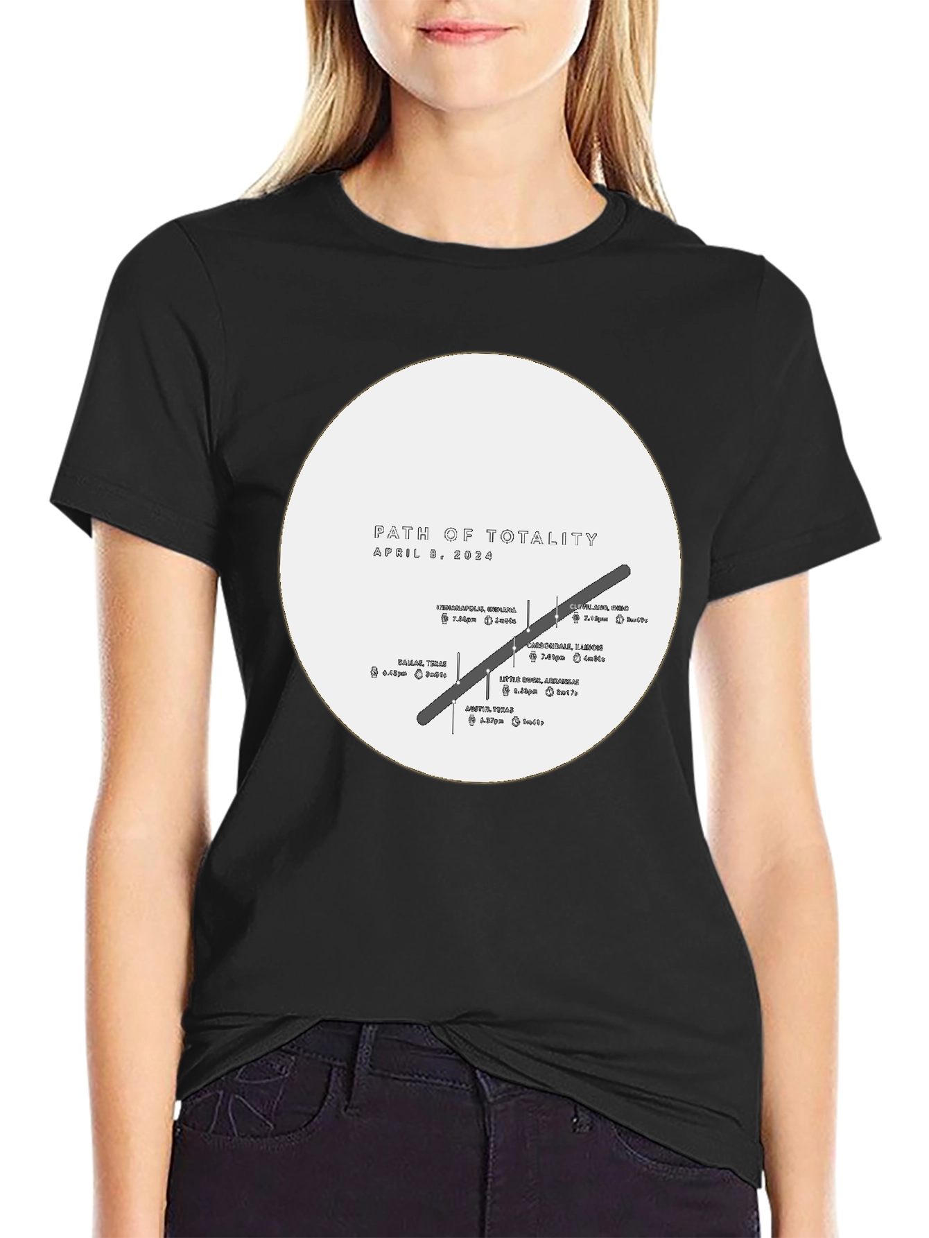 Path of Totality April 8 2024 Eclipse T-Shirt