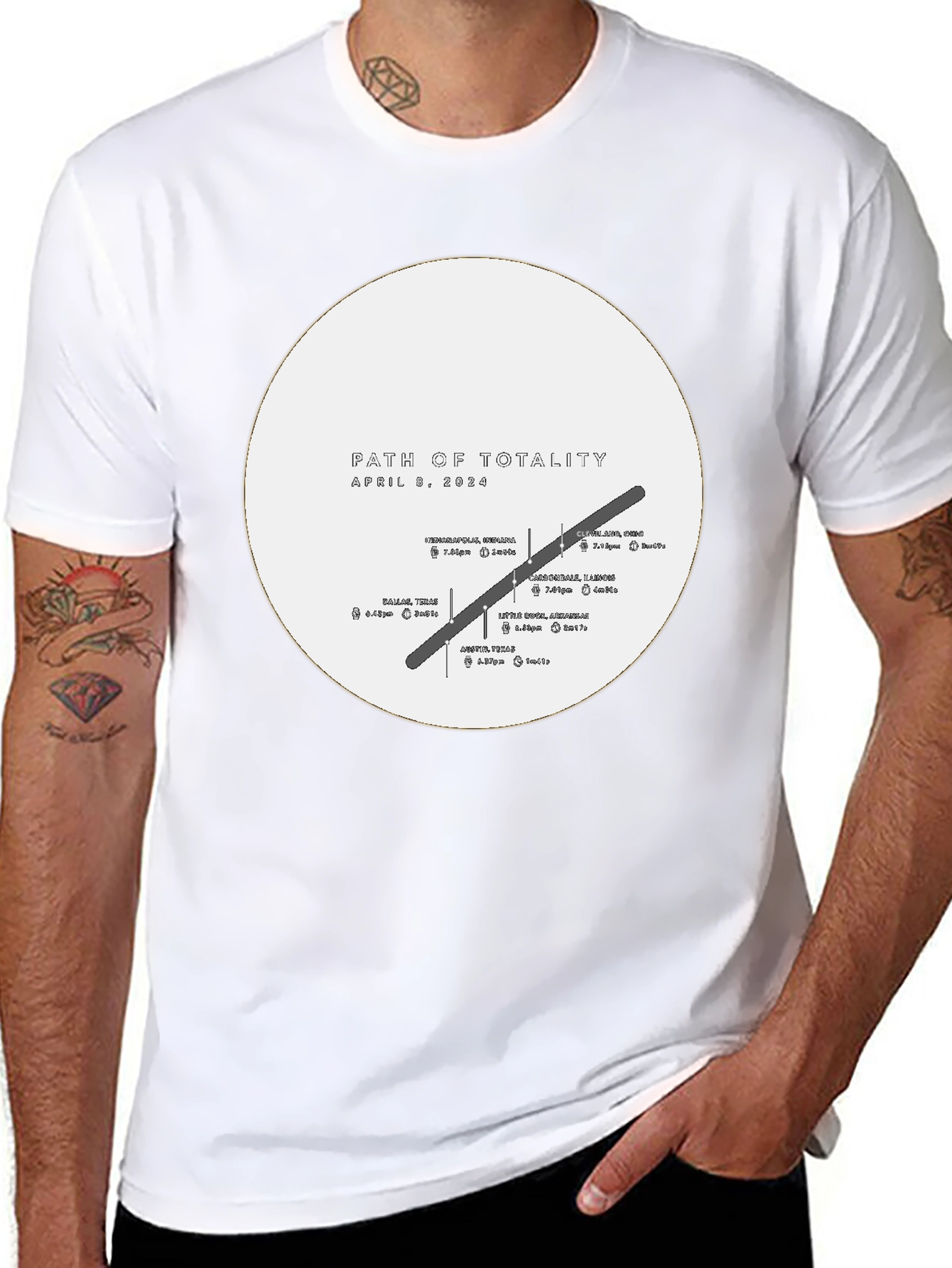 Path of Totality April 8 2024 Eclipse T-Shirt
